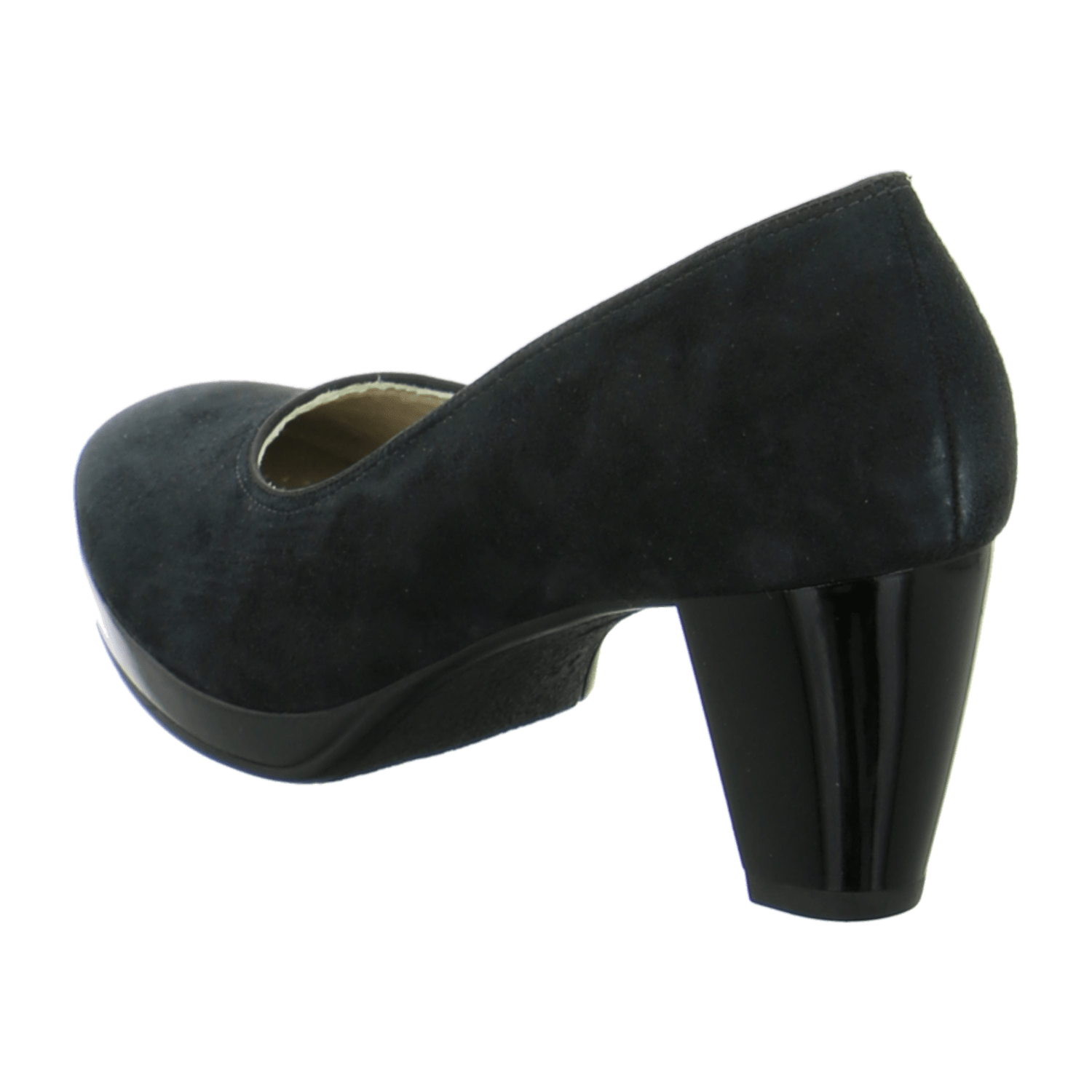 ARA TOULOUSE Women's Pumps Black Mesh Suede Round Toe Slip-On