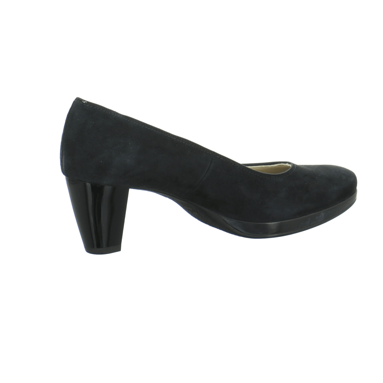 ARA TOULOUSE Women's Pumps Black Mesh Suede Round Toe Slip-On