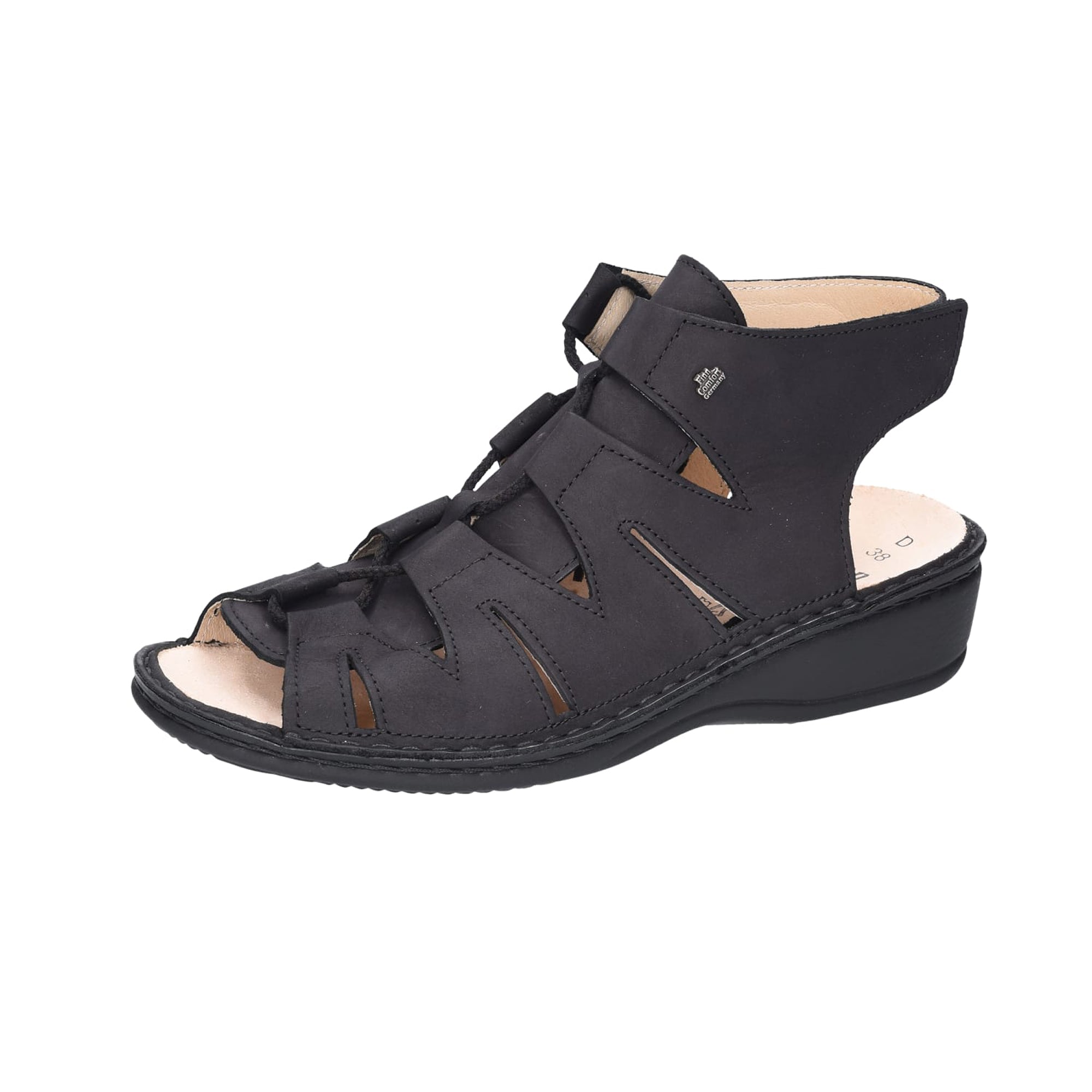 Finn Comfort Malaga Women's Comfort Sandals - Stylish Black Leather