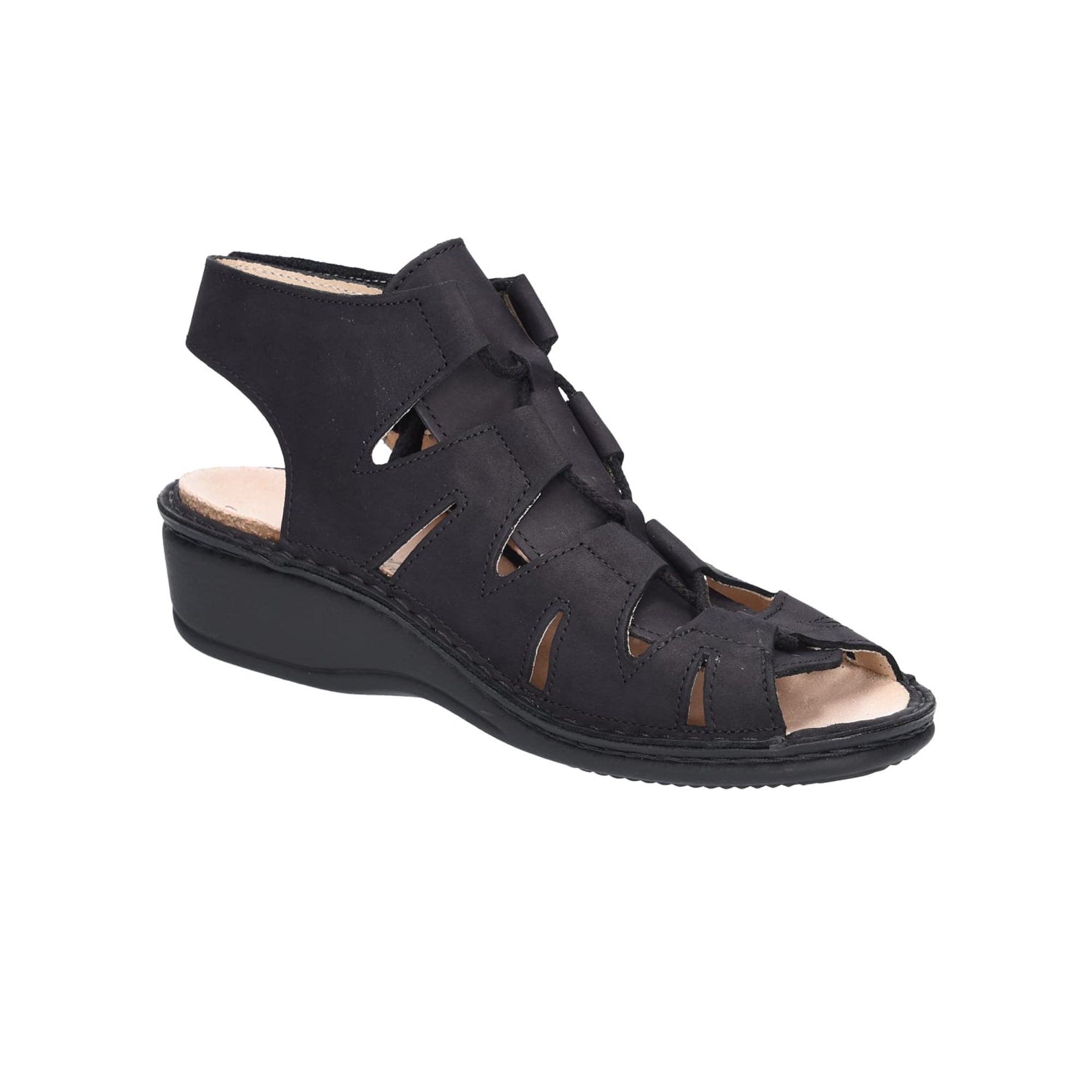 Finn Comfort Malaga Women's Comfort Sandals - Stylish Black Leather
