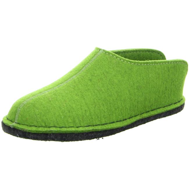 Haflinger Slippers green male Sandals Clogs  Wool felt - Bartel-Shop