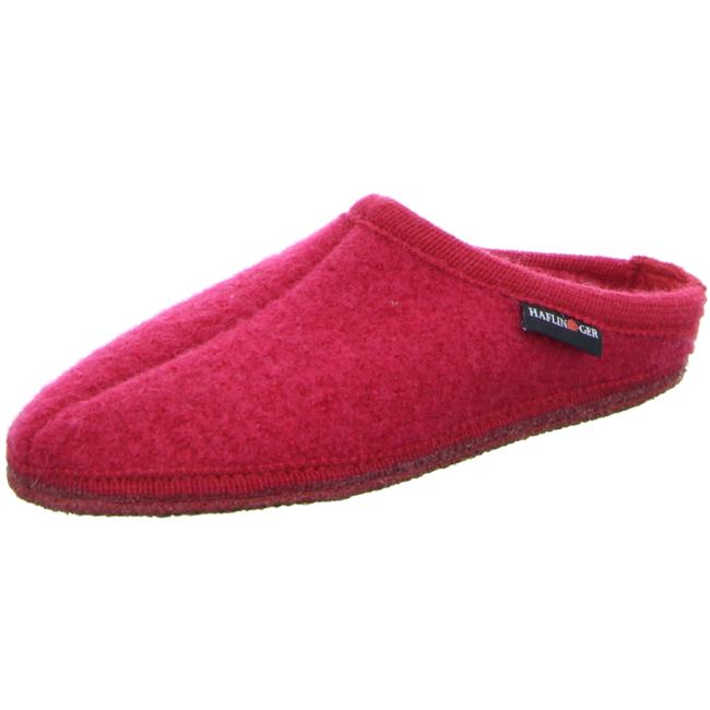 Haflinger Slippers red female Sandals Clogs Wool Alaska - Bartel-Shop