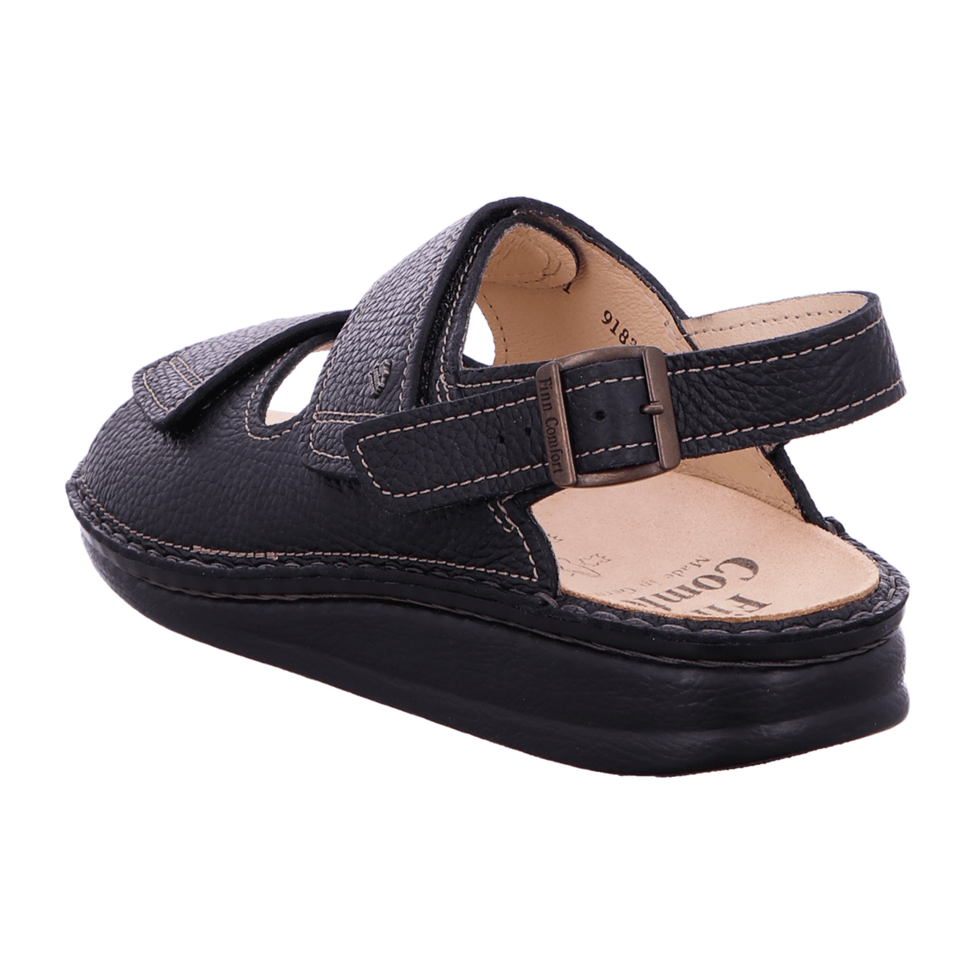 Finn Comfort Rialto Men's Sandals - Stylish & Durable Black Leather