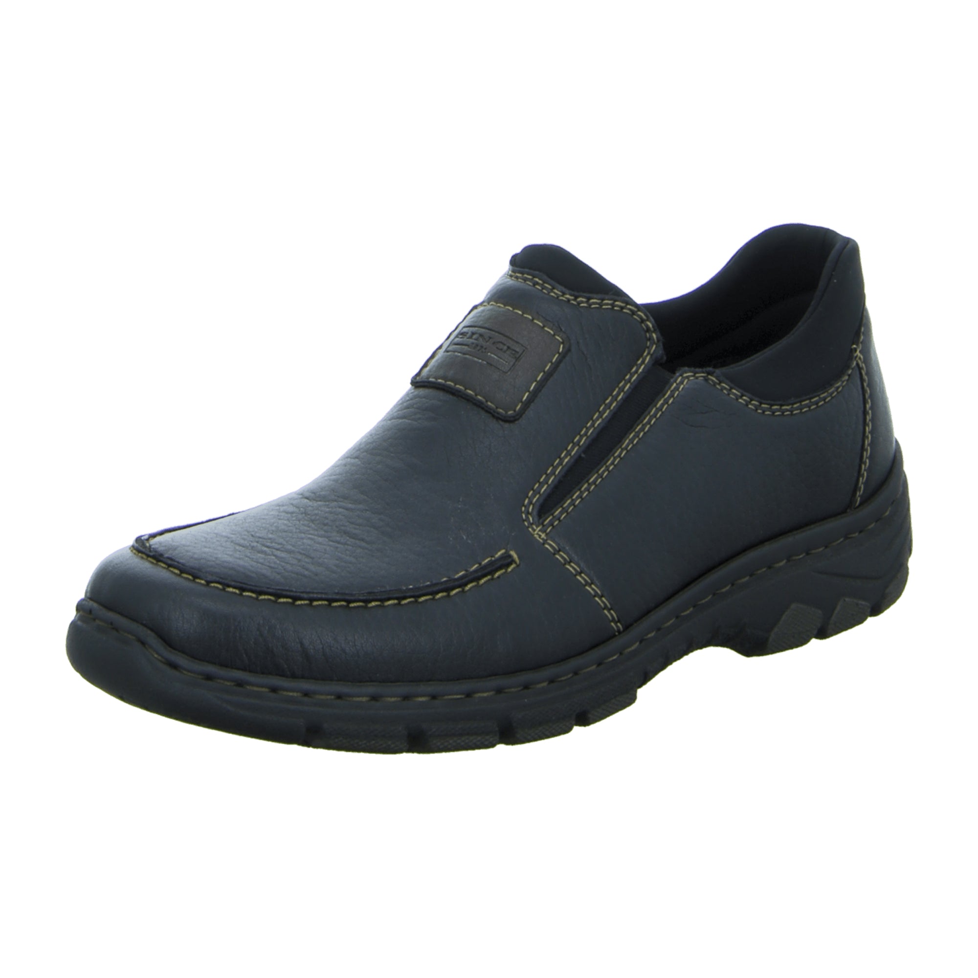 Rieker Black Slip-On Shoes Comfortable Synthetic Leather Casual Footwear