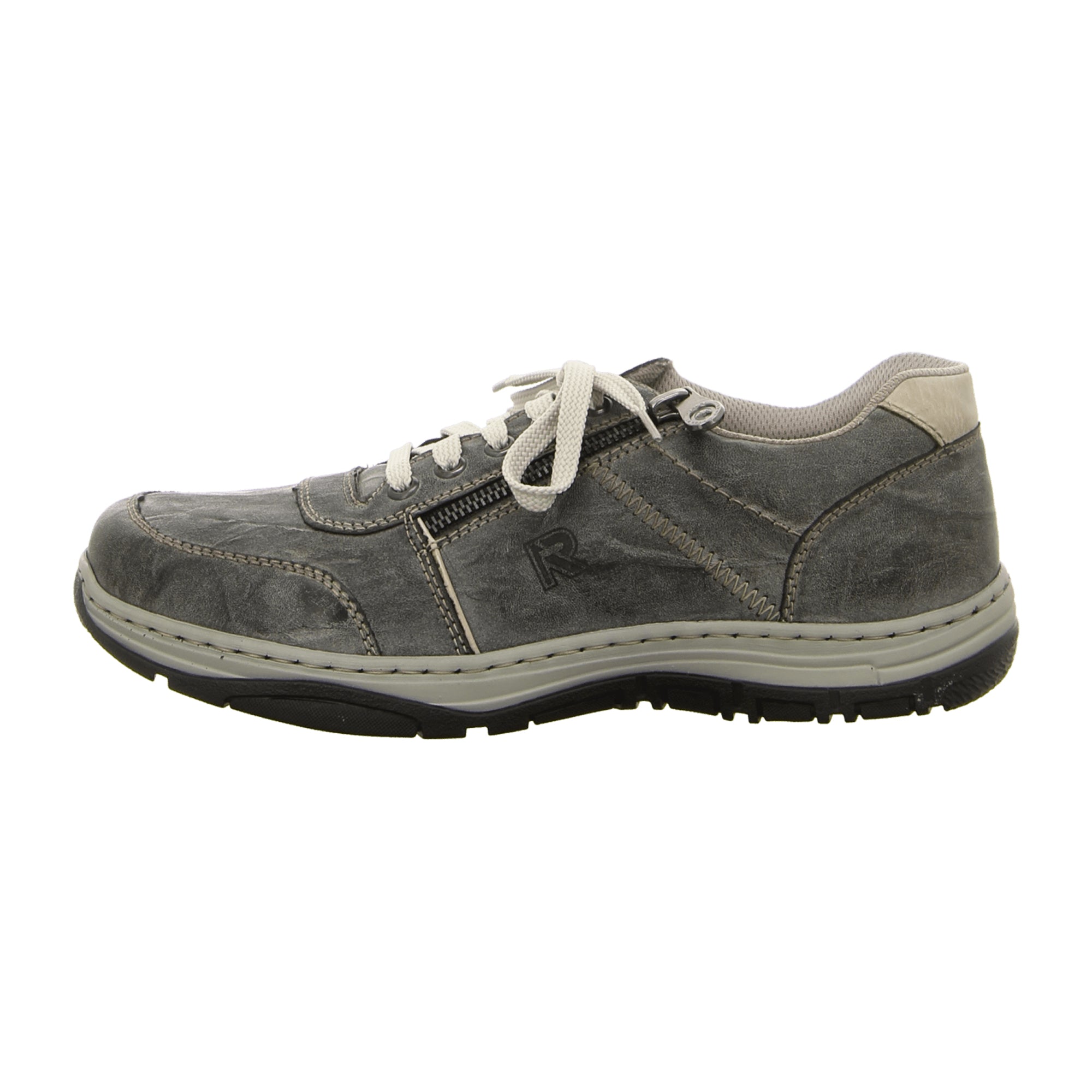 Rieker Grey Lace-Up Shoes Comfortable High-Quality Synthetic Leather Fast Shipping