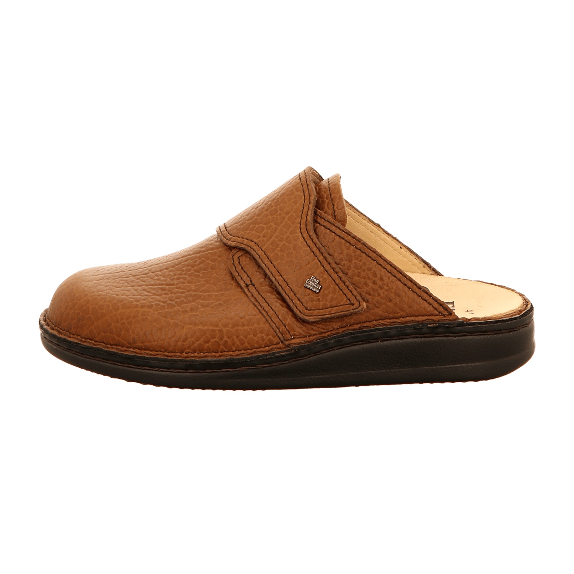 Finn Comfort Amalfi Men's Comfortable Leather Clogs - Brown