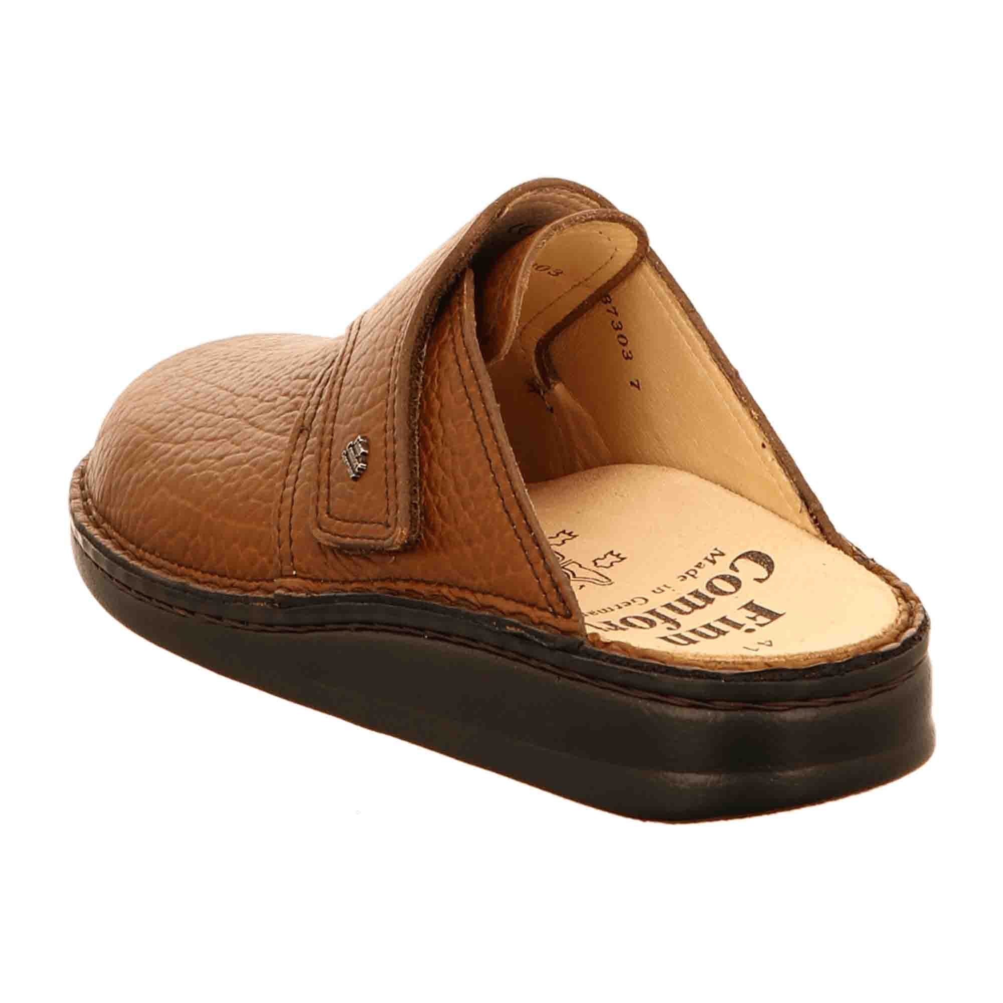 Finn Comfort Amalfi Men's Comfortable Leather Clogs - Brown