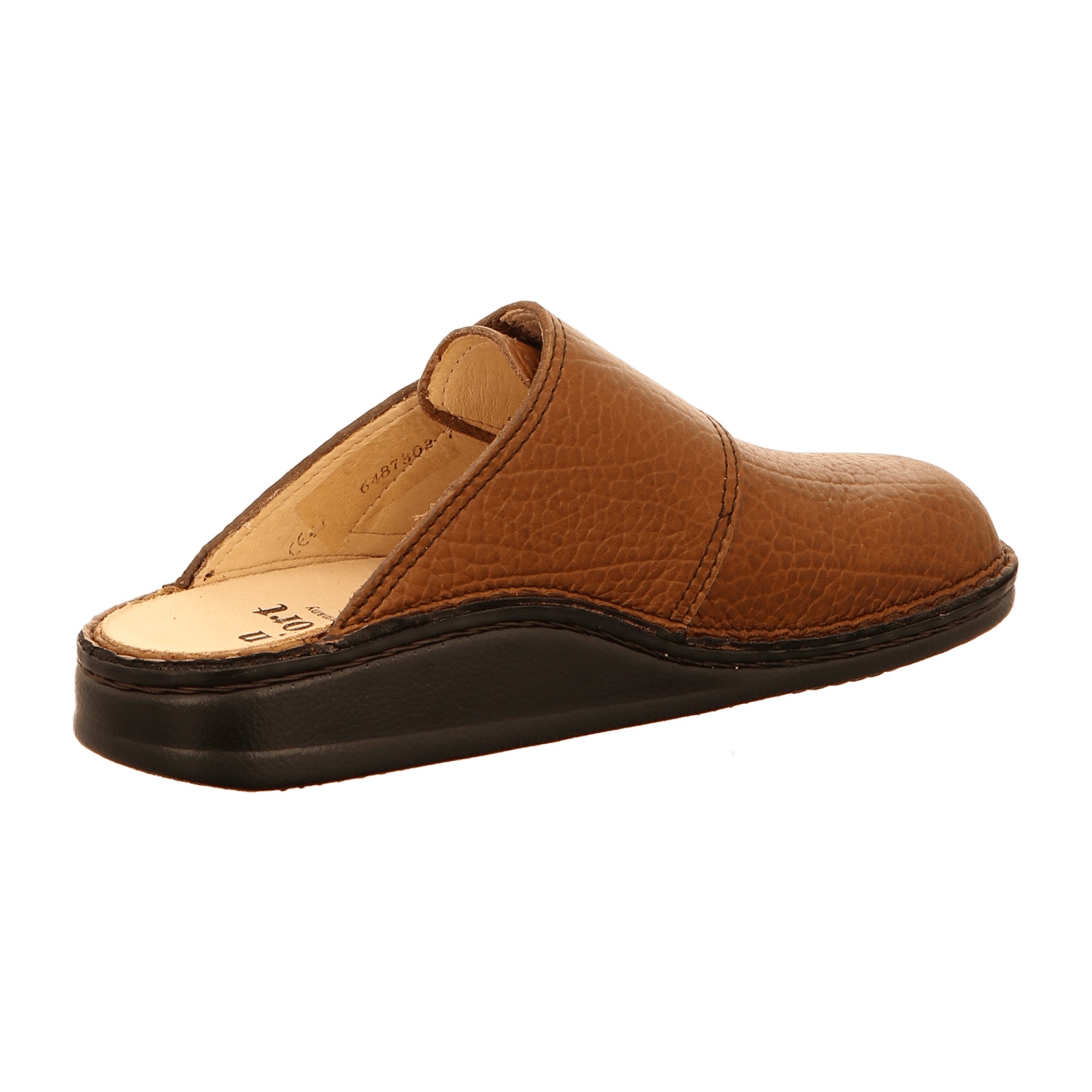 Finn Comfort Amalfi Men's Comfortable Leather Clogs - Brown