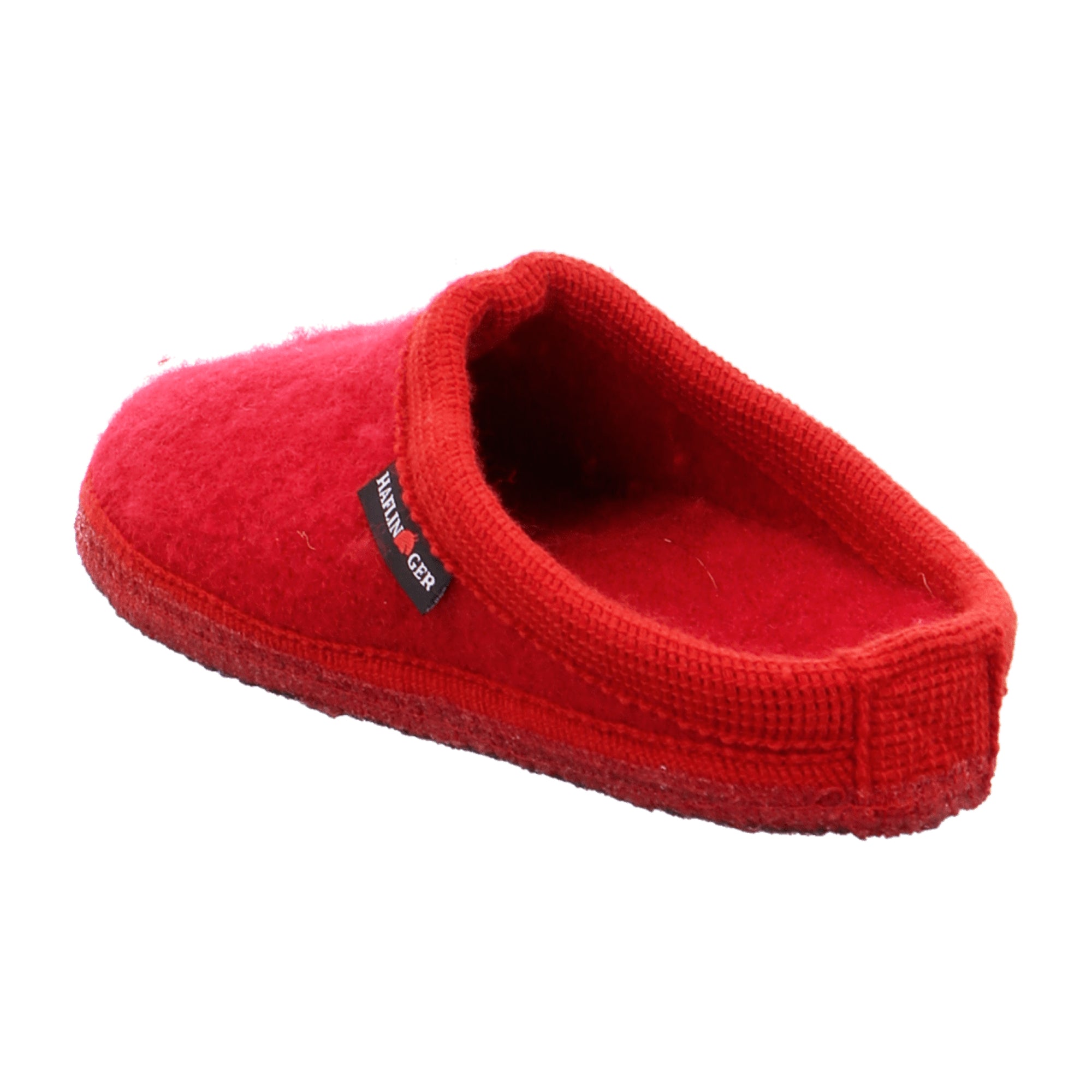 Haflinger Flair Smily Men's Slippers, Red - Comfortable & Durable Wool Felt