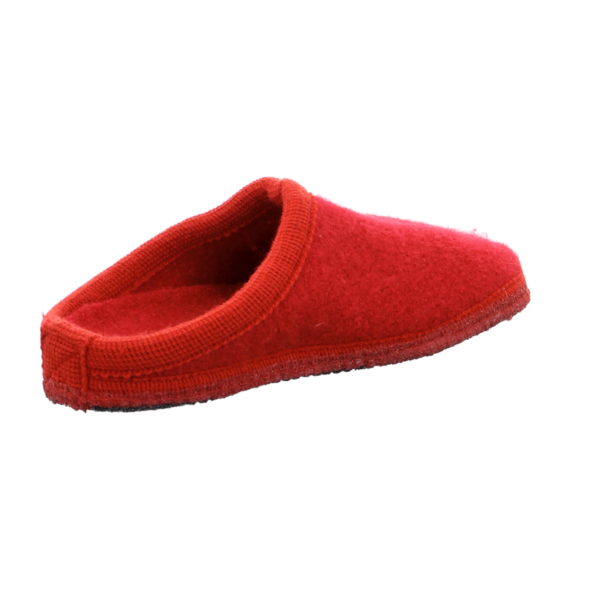 Haflinger Flair Smily Men's Slippers, Red - Comfortable & Durable Wool Felt