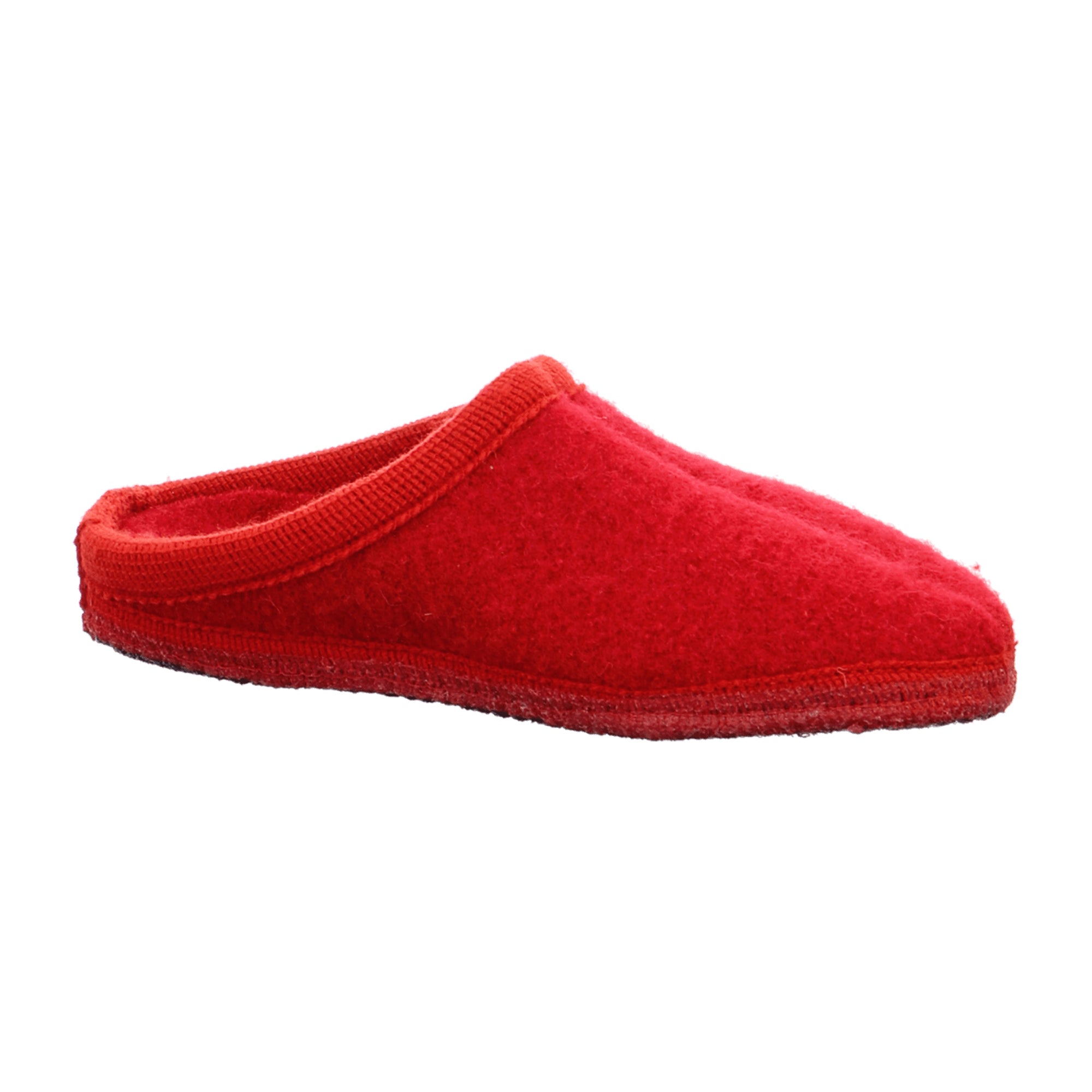 Haflinger Flair Smily Men's Slippers, Red - Comfortable & Durable Wool Felt