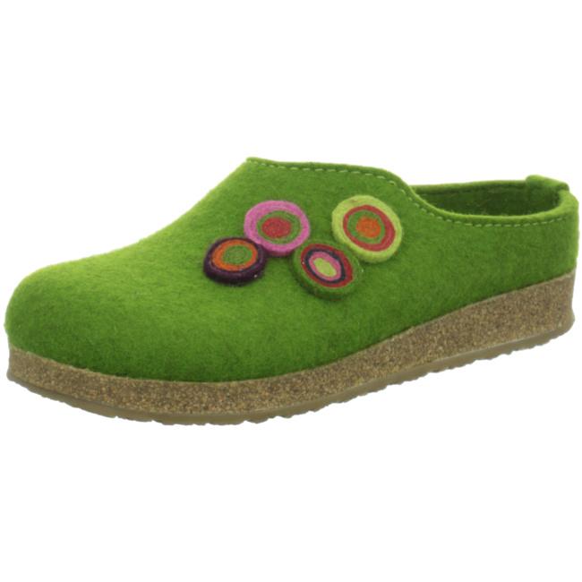 Haflinger Slippers green female Sandals Clogs Felt - Bartel-Shop