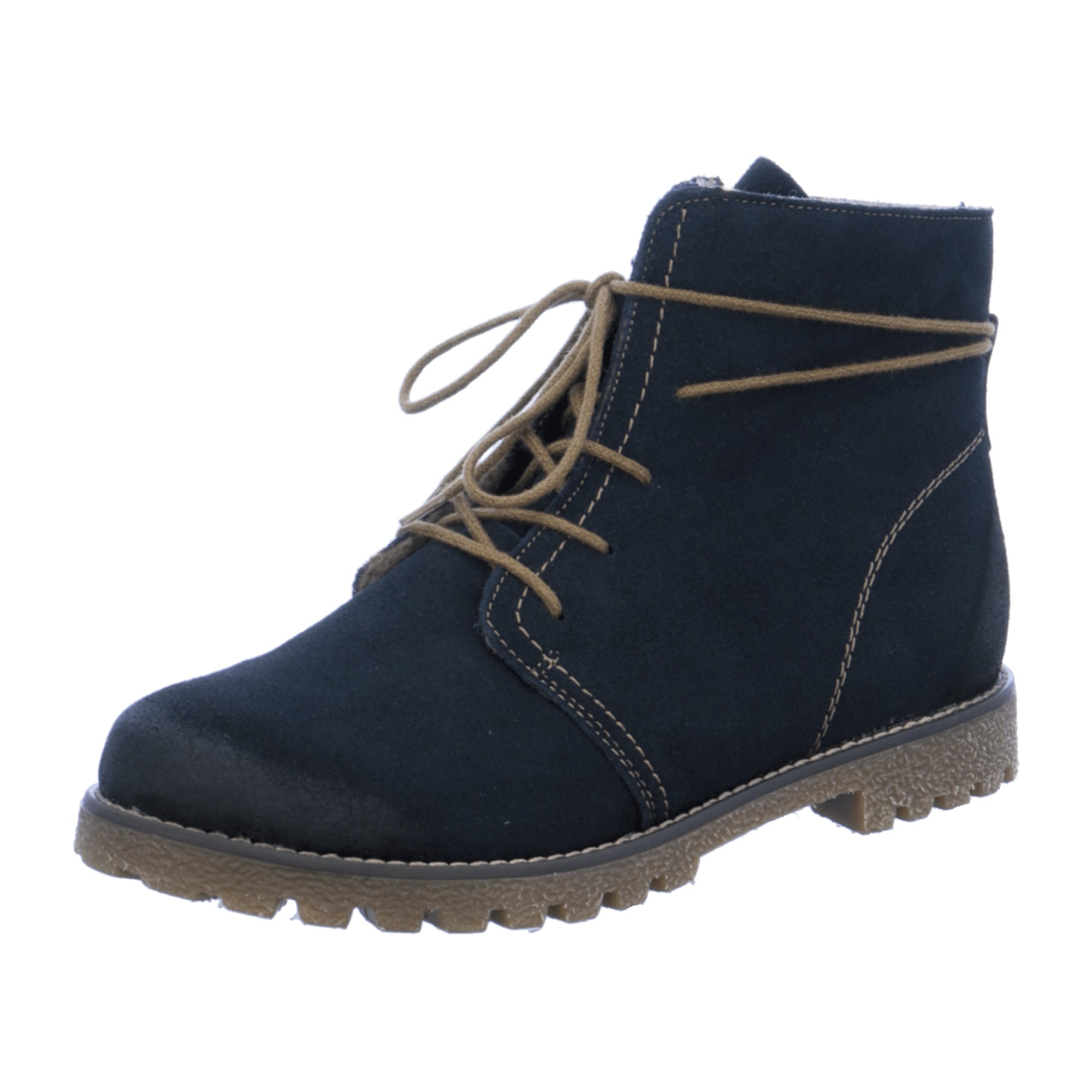 Rieker NV Blue Kids Shoes, Removable Insole, Warm Lined, Velour Leather
