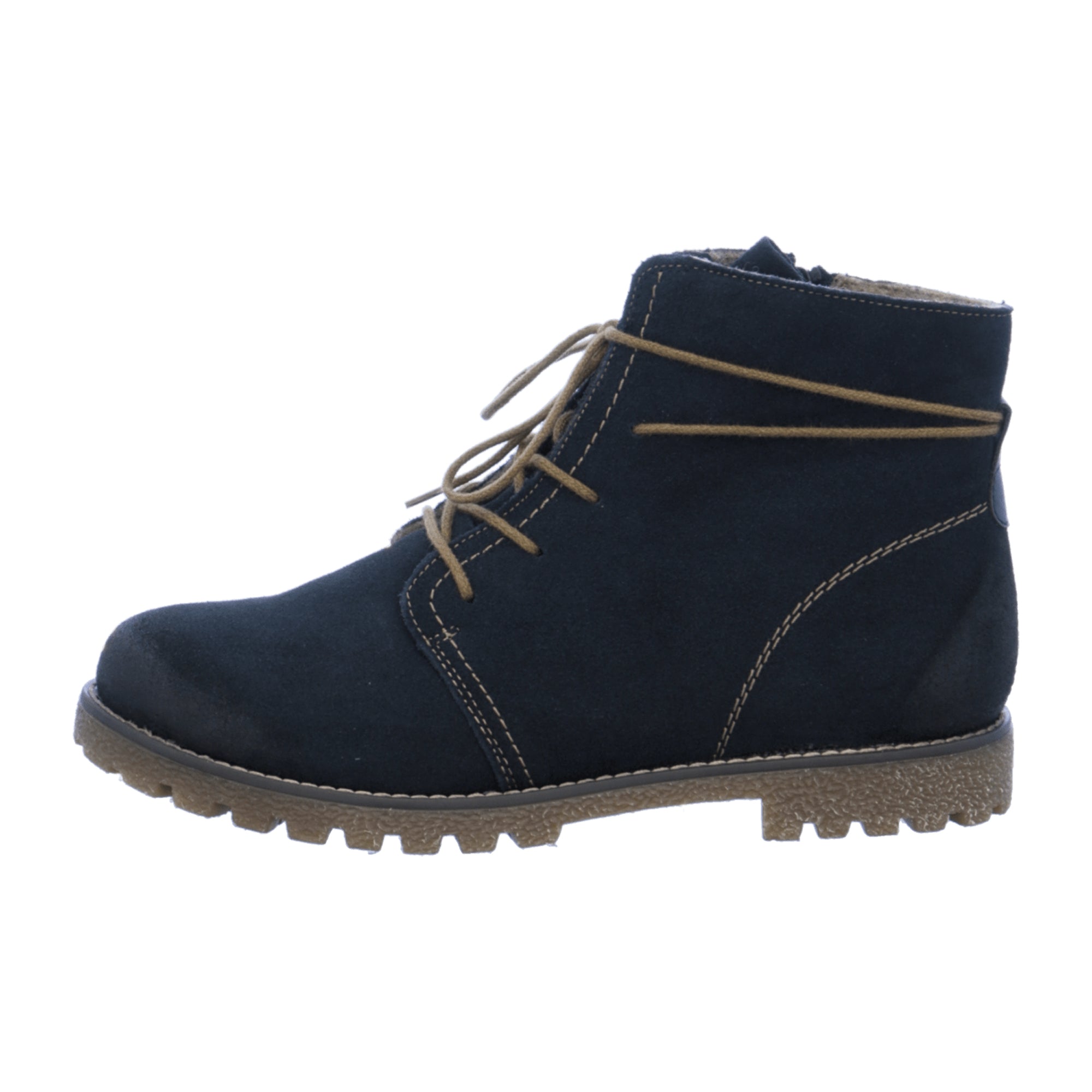 Rieker NV Blue Kids Shoes, Removable Insole, Warm Lined, Velour Leather