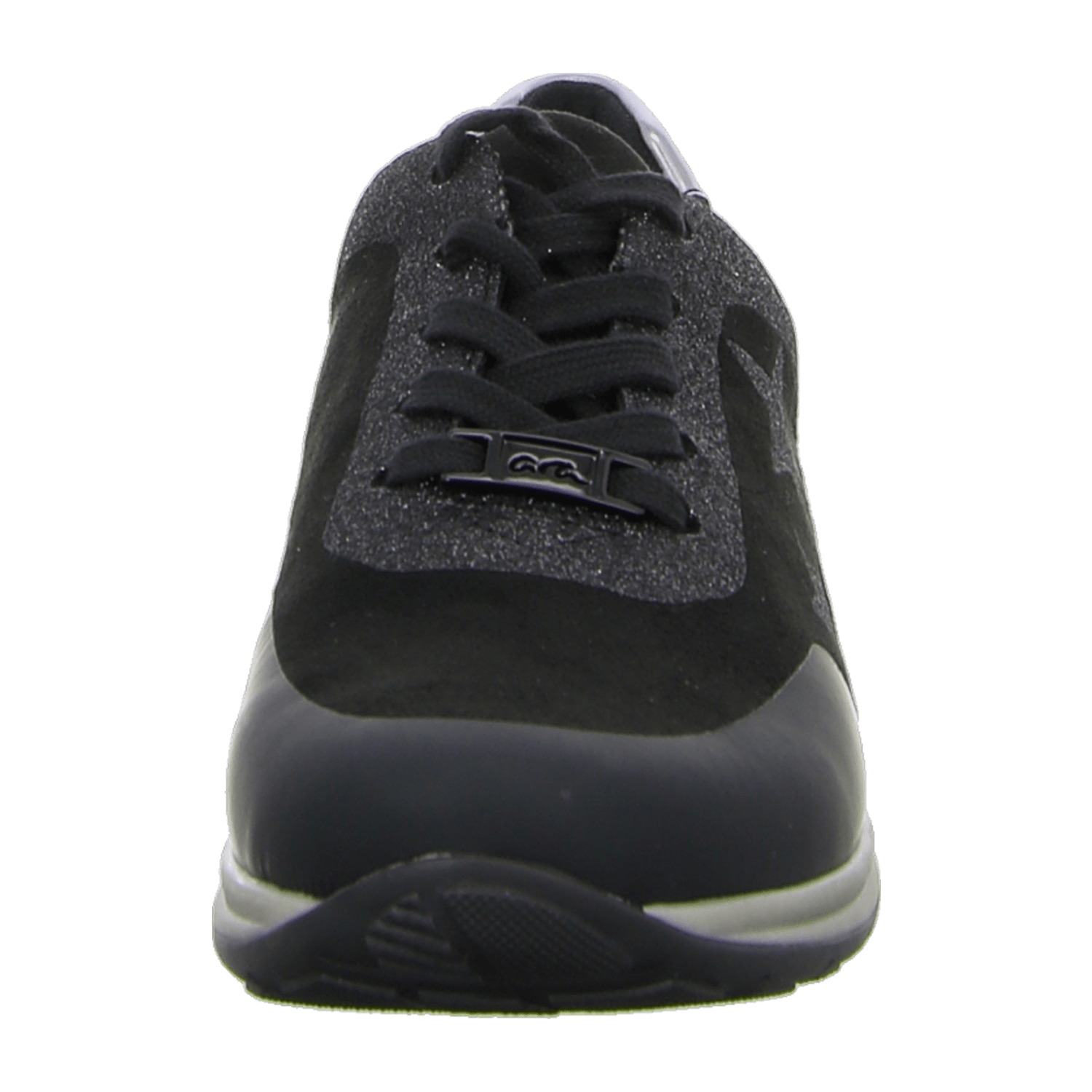 ARA OSAKA Women's Leather Low-Top Lace-Up Shoes in Black