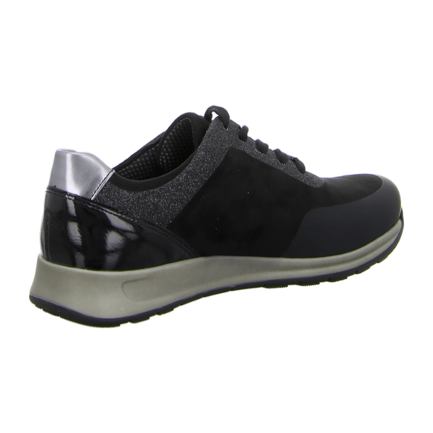 ARA OSAKA Women's Leather Low-Top Lace-Up Shoes in Black