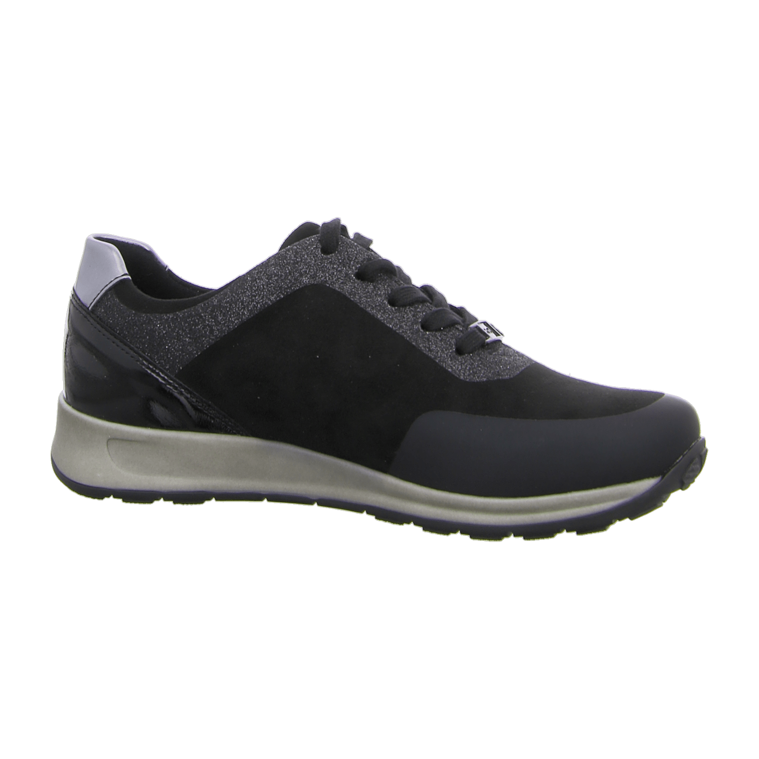 ARA OSAKA Women's Leather Low-Top Lace-Up Shoes in Black