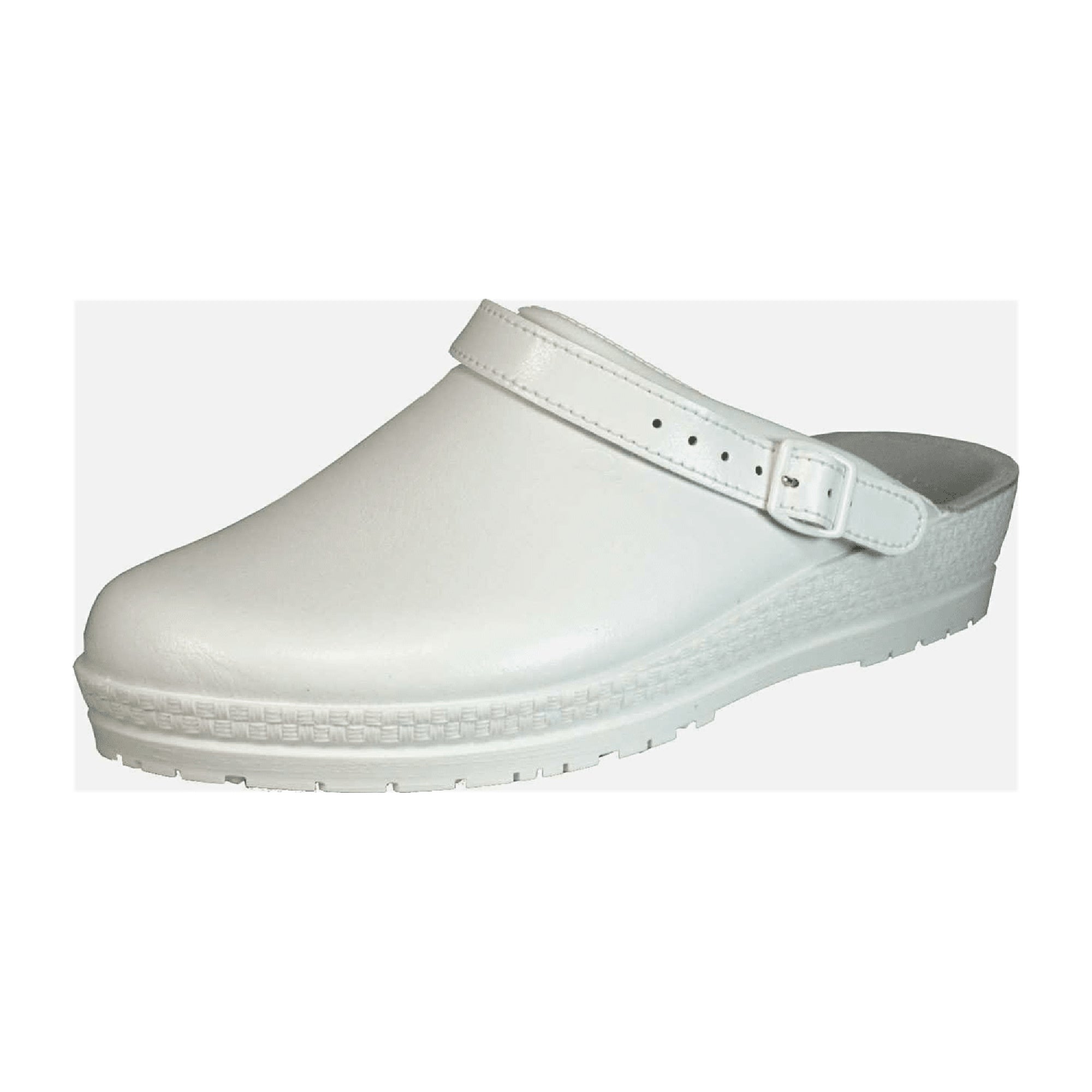 Rohde Comfortable Women's White Leather Clogs for Spring and Summer