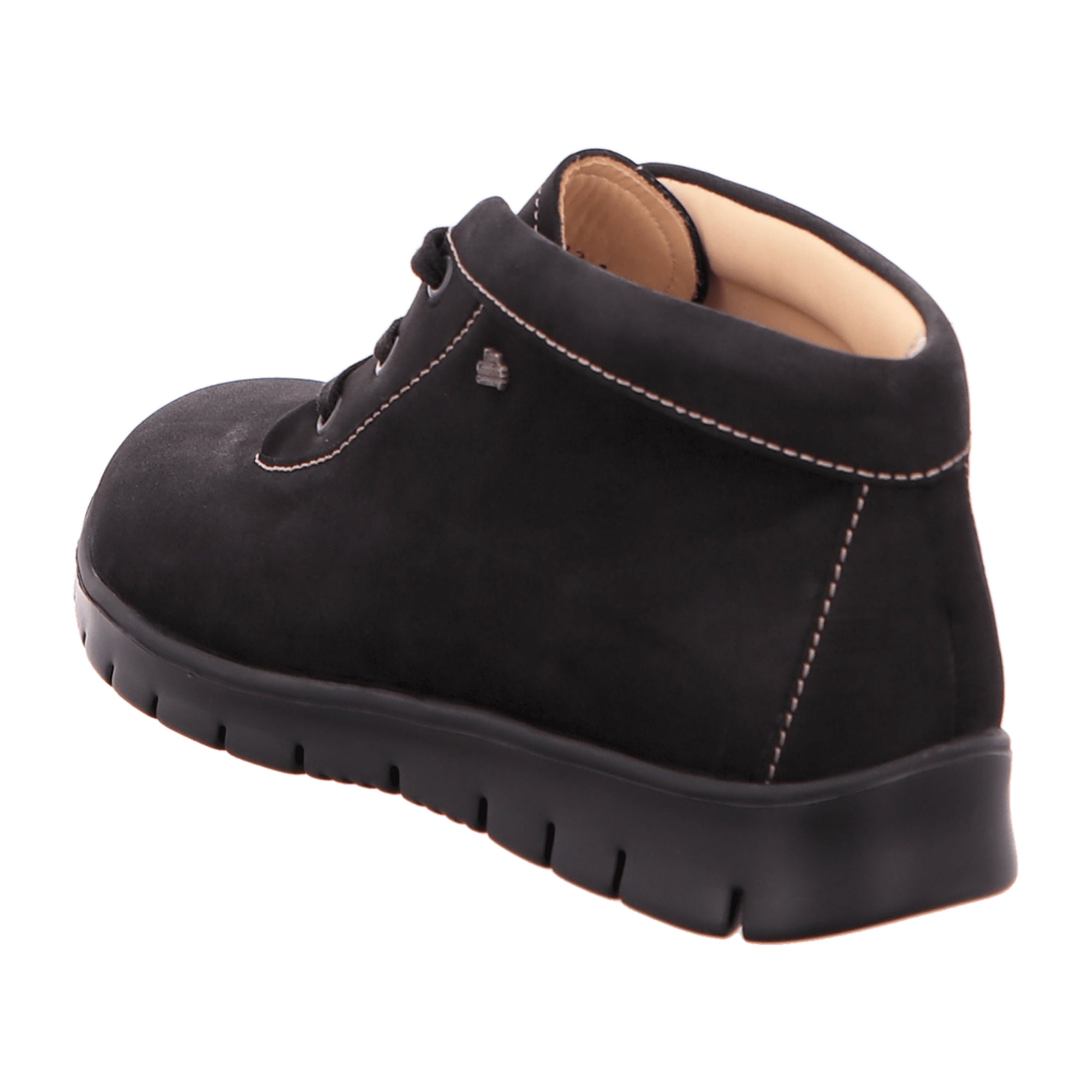 Finn Comfort Leon Women's Comfortable Leather Shoes, Black