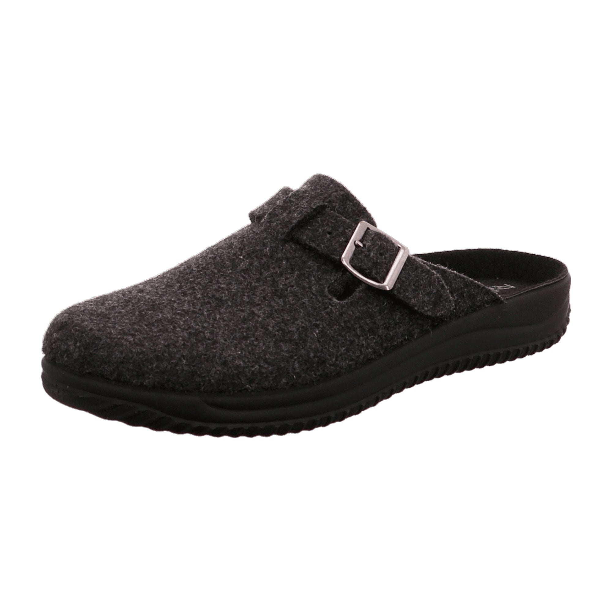 Rohde 2764 Men's Slip-On Shoes Black Felt Leather Insole Rubber Sole