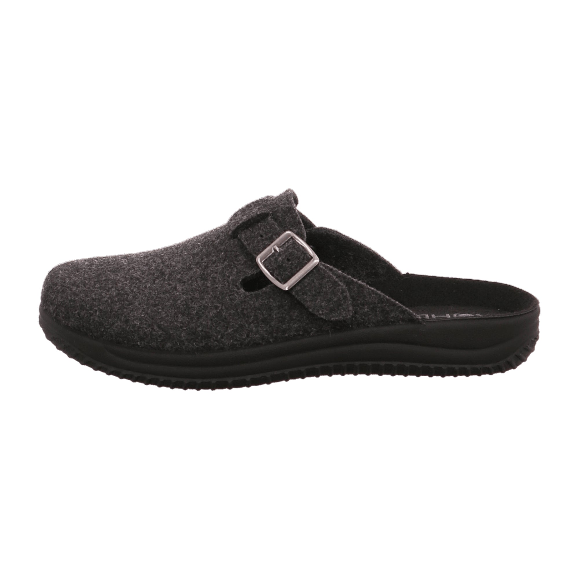 Rohde 2764 Men's Slip-On Shoes Black Felt Leather Insole Rubber Sole