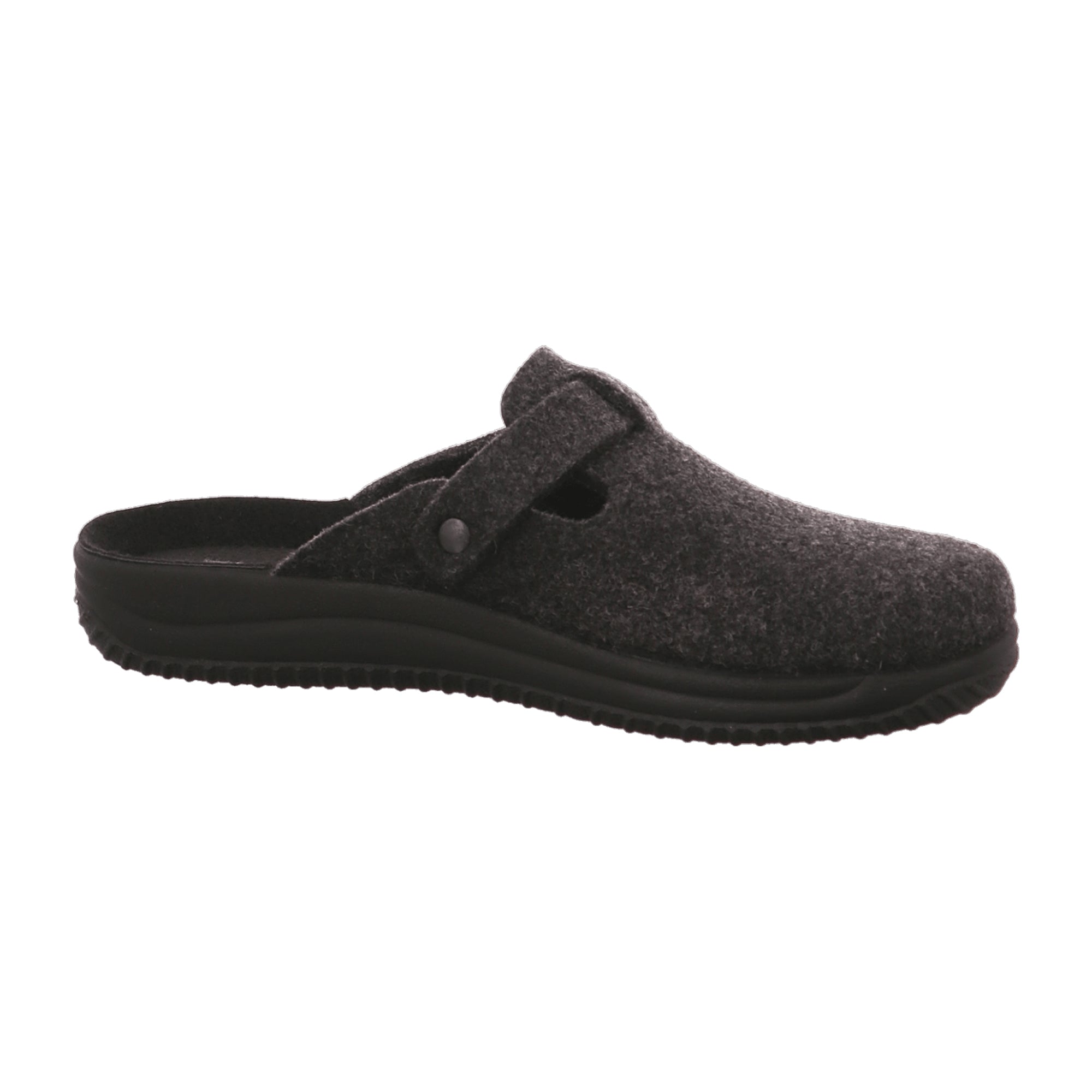Rohde 2764 Men's Slip-On Shoes Black Felt Leather Insole Rubber Sole
