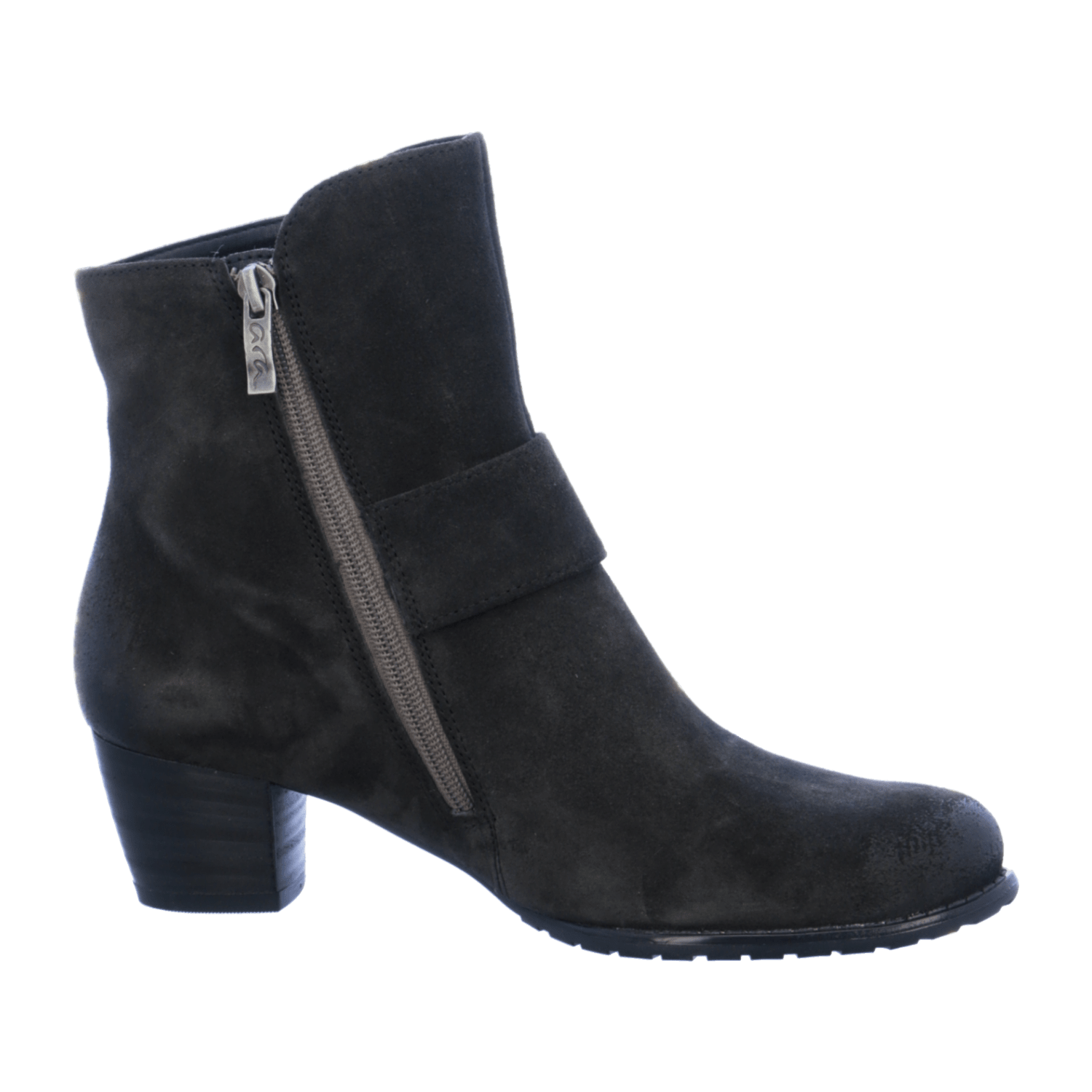 ARA FLORENZ Women's Ankle Boots Blue with Zipper Round Toe EVA Sole