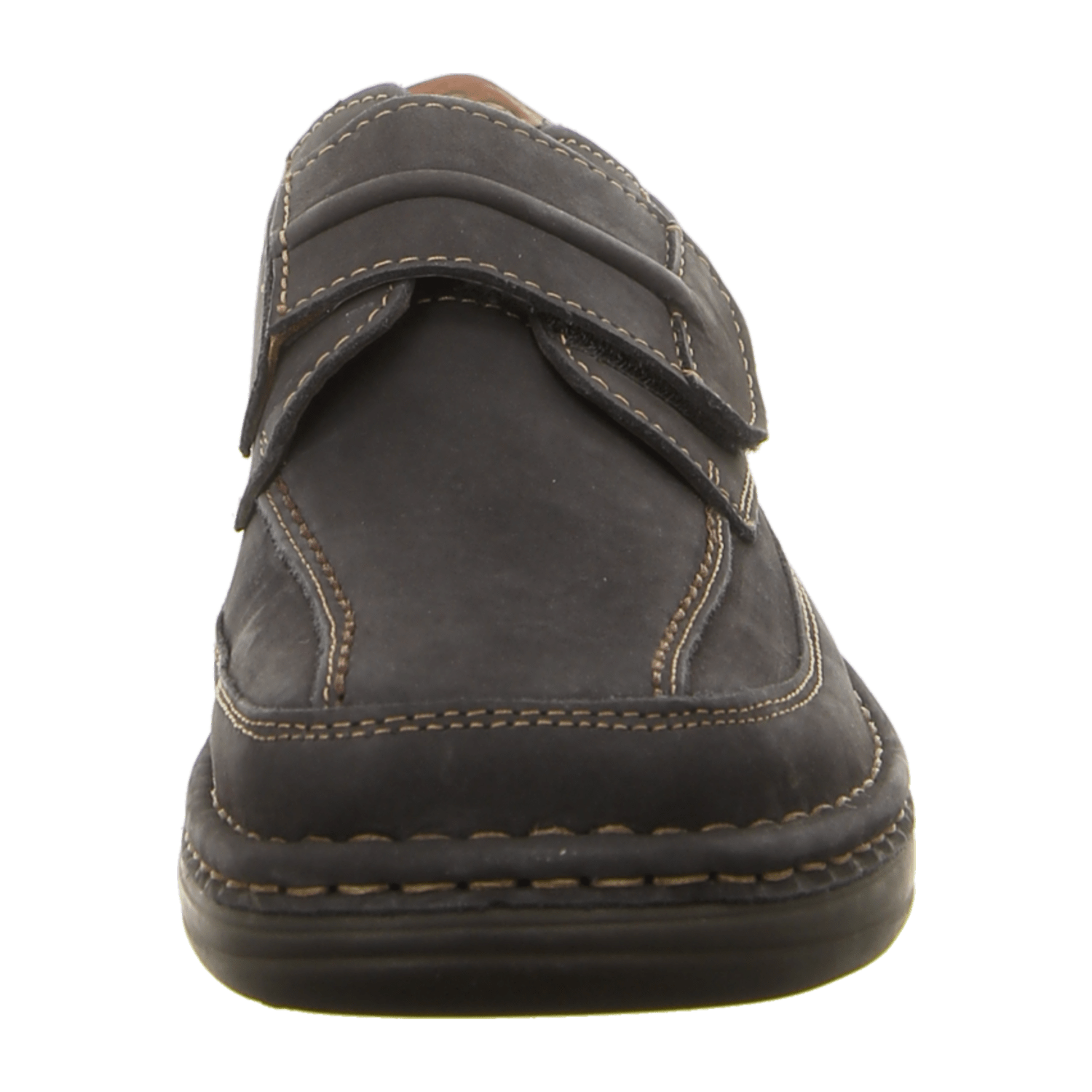 ARA Men's Leather Slip-On Loafers with Lacing Detail in Black