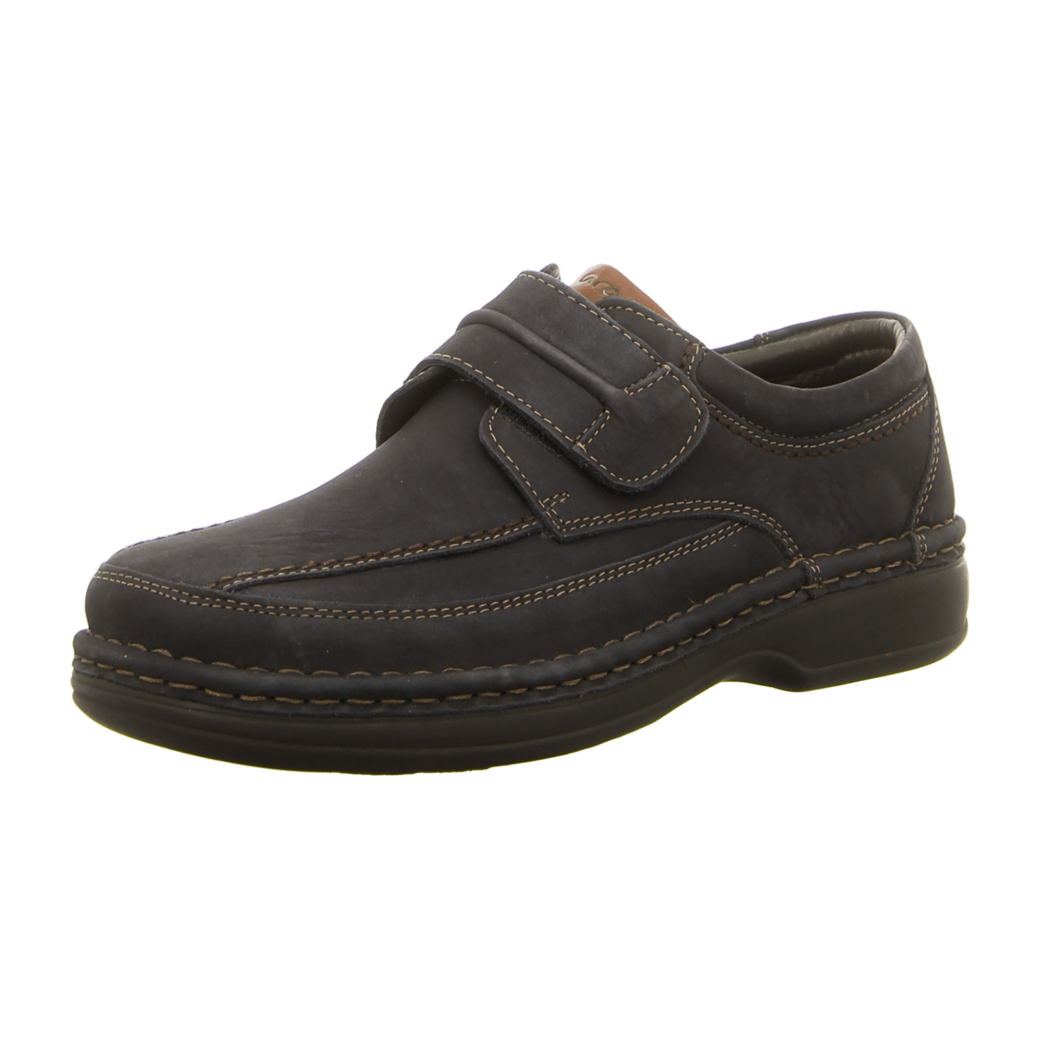 ARA Men's Leather Slip-On Loafers with Lacing Detail in Black