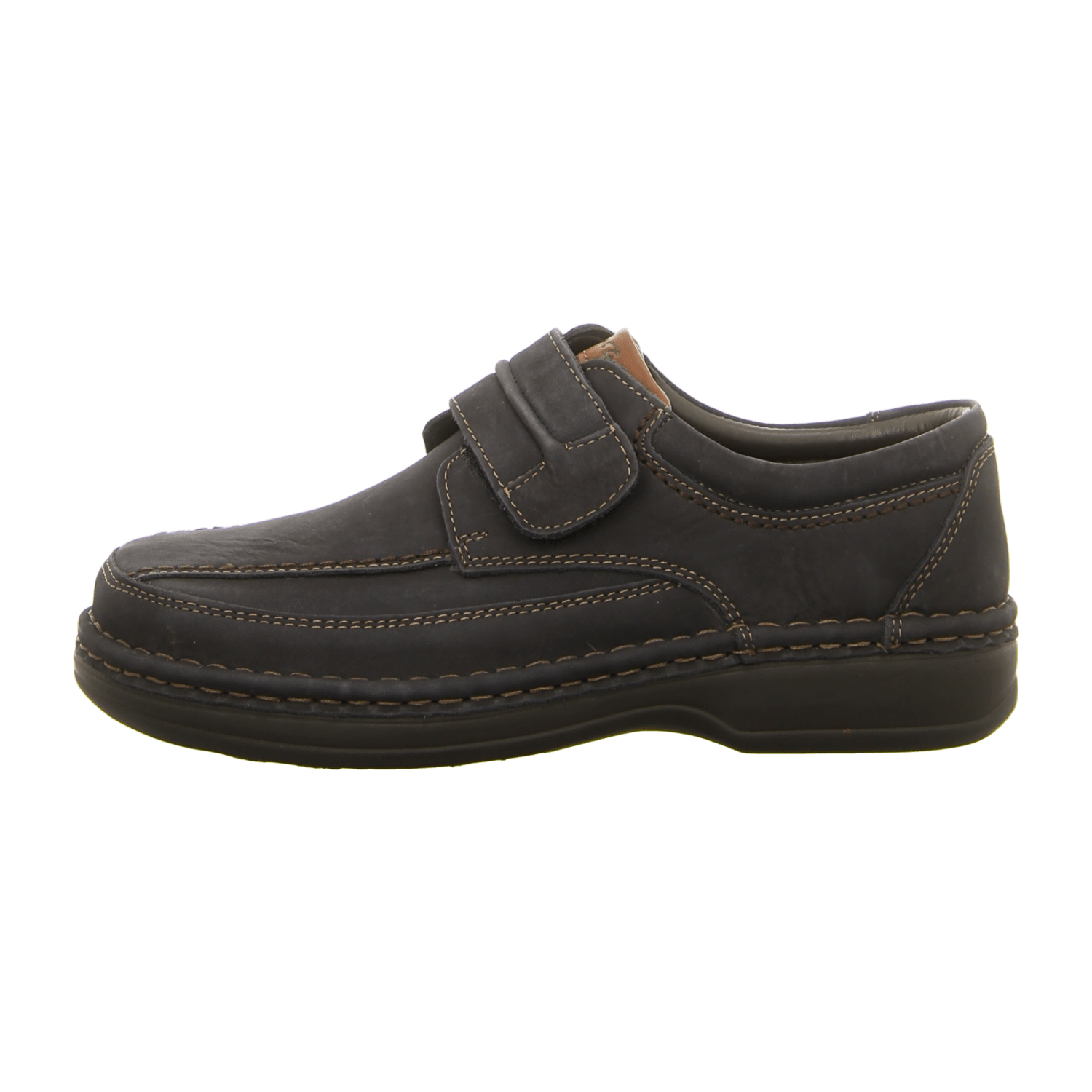 ARA Men's Leather Slip-On Loafers with Lacing Detail in Black