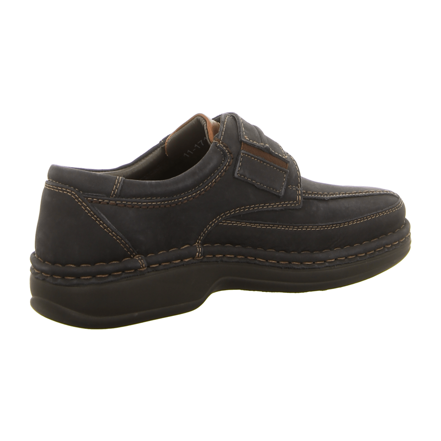 ARA Men's Leather Slip-On Loafers with Lacing Detail in Black