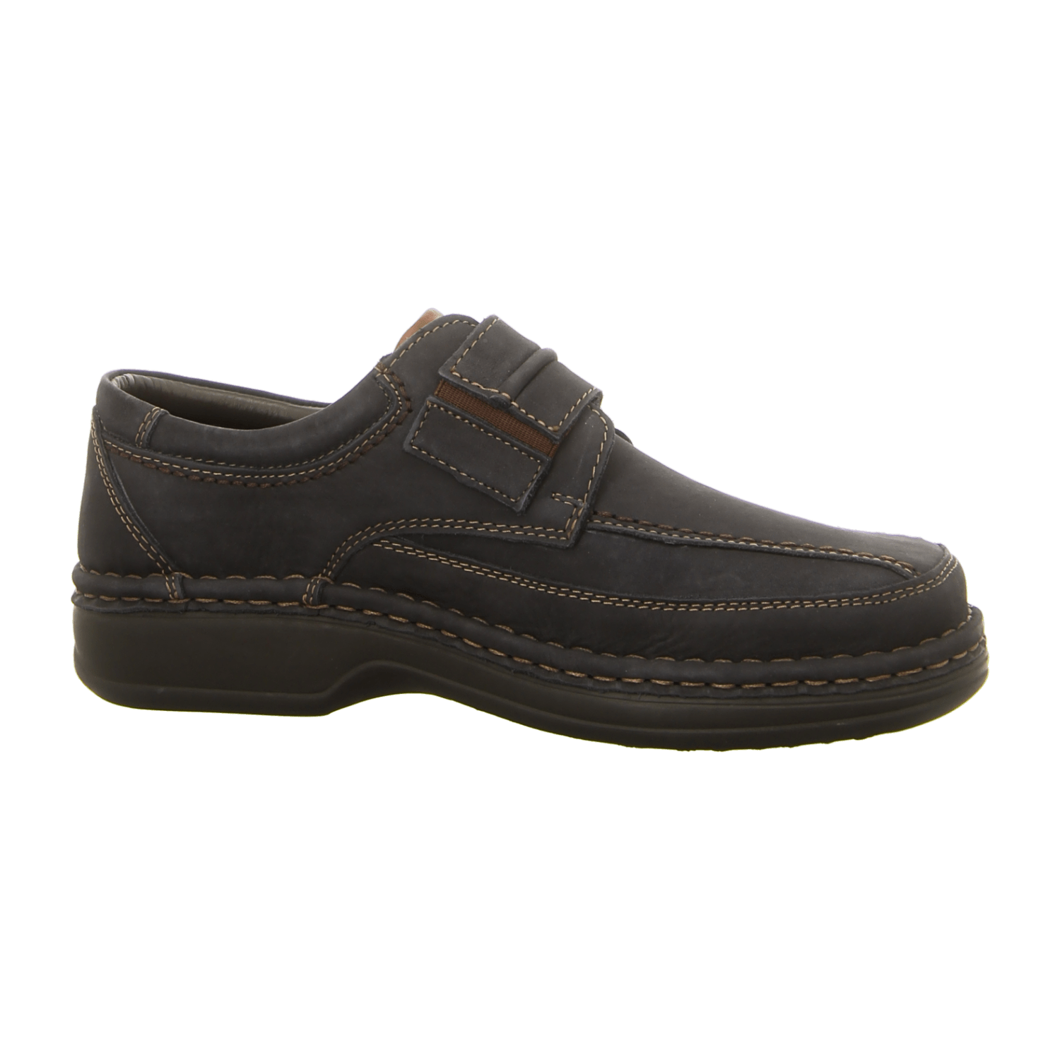 ARA Men's Leather Slip-On Loafers with Lacing Detail in Black