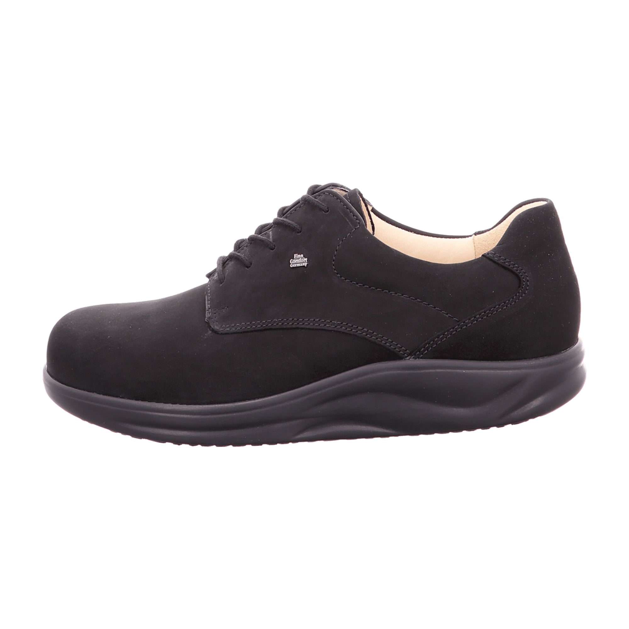 Finn Comfort Pretoria Men's Black Leather Shoes - Comfortable & Stylish
