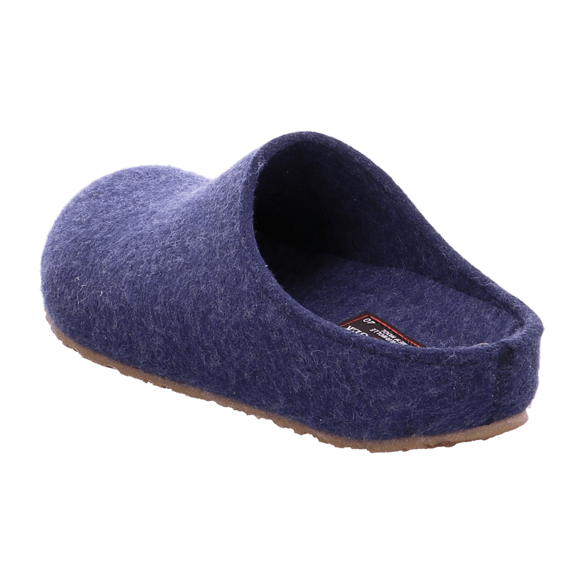 Haflinger Michl Men's Slippers - Stylish Blue Wool Comfort