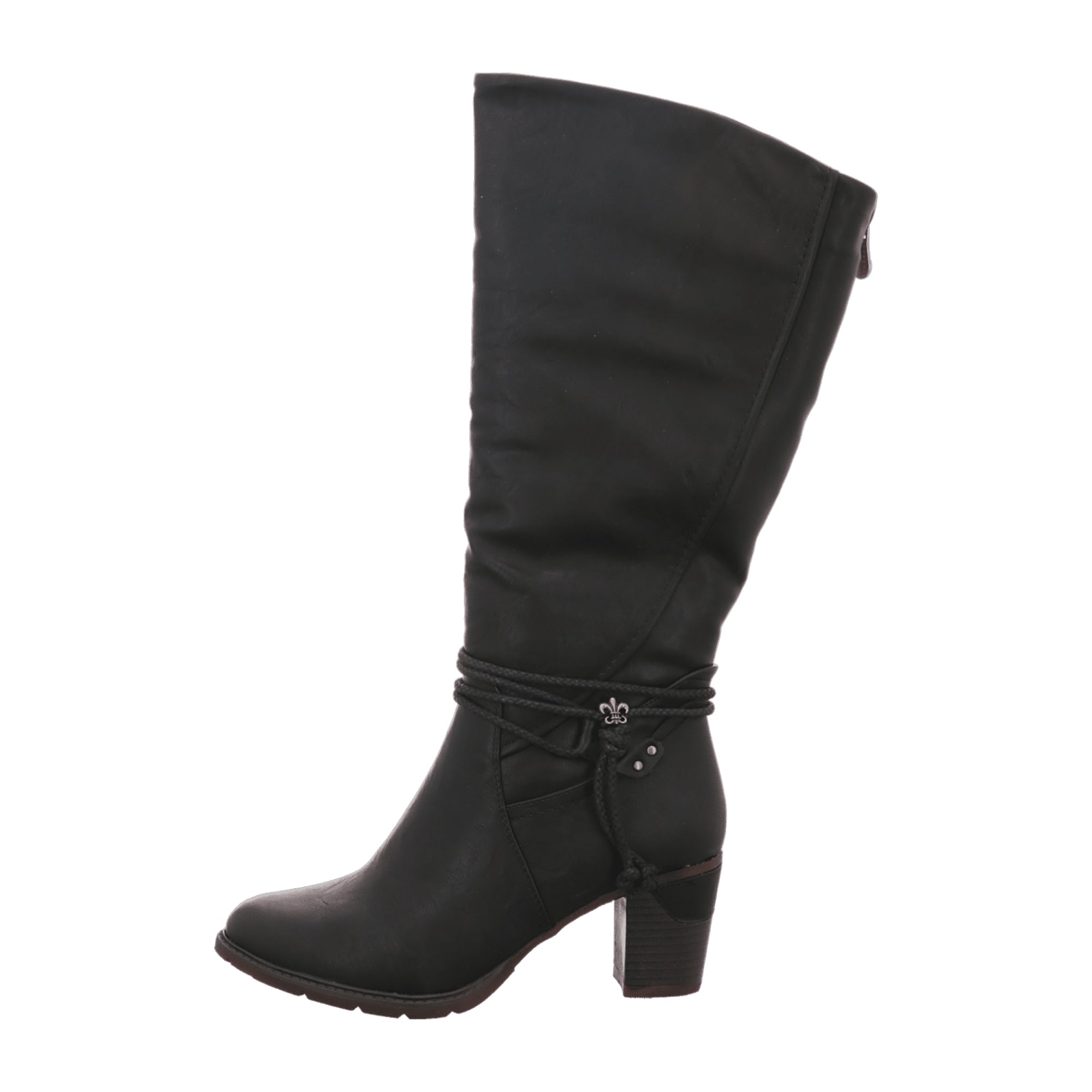 Rieker Women's Long Shaft Boots with Warm Lining in Black for Fall and Winter