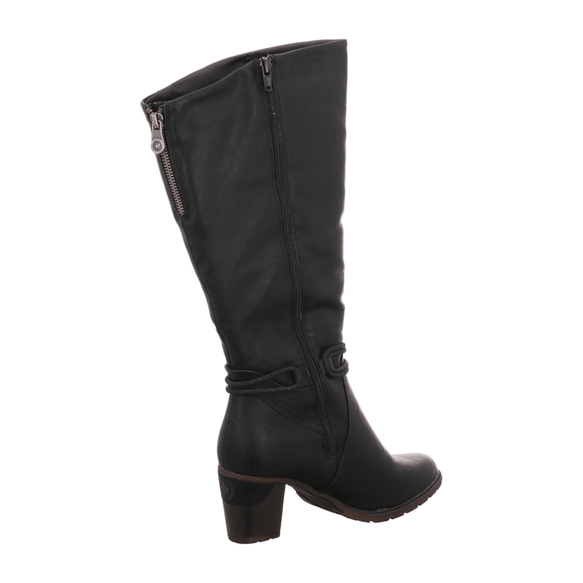 Rieker Women's Long Shaft Boots with Warm Lining in Black for Fall and Winter