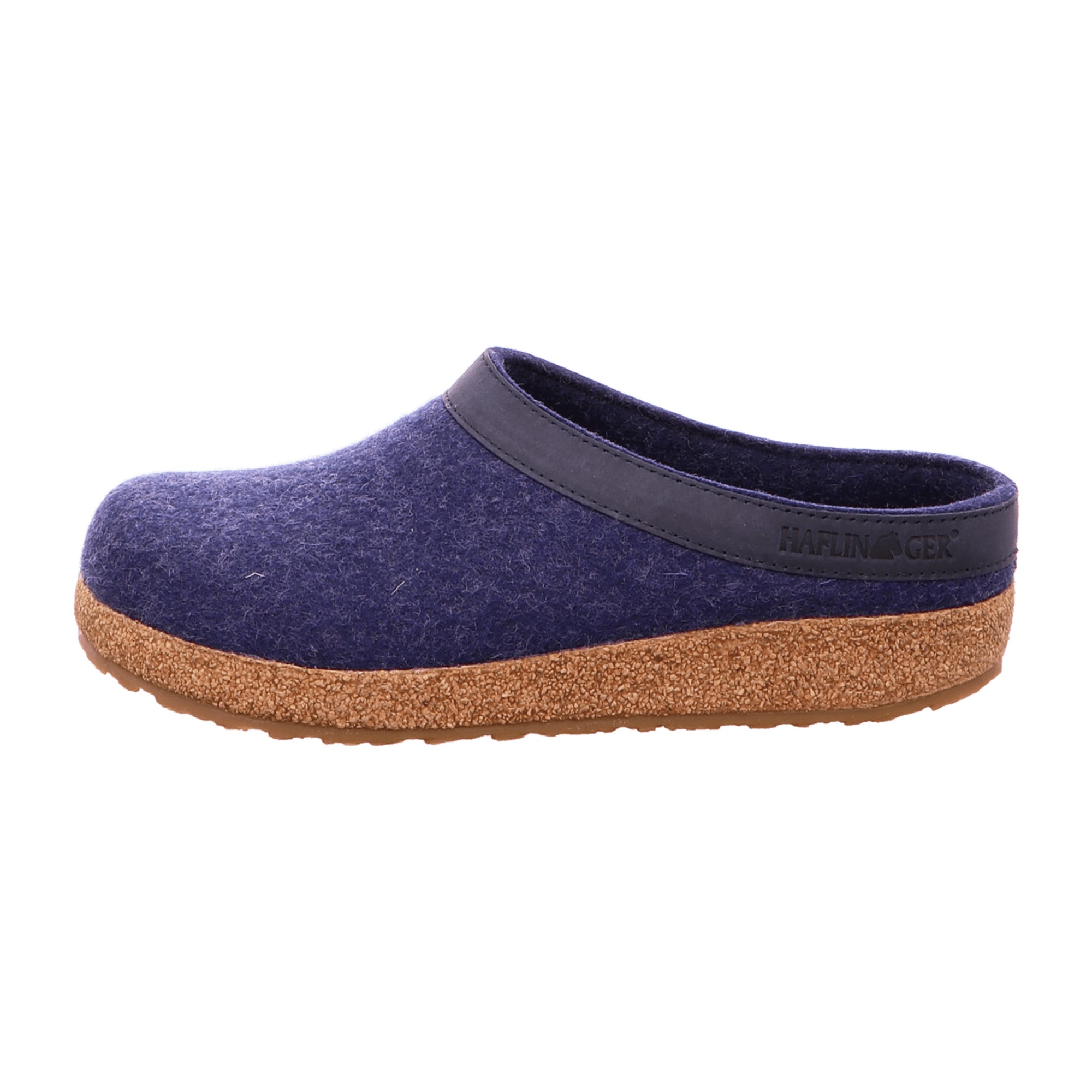 Haflinger Grizzly Women's Comfort Slippers in Blue - Eco-Friendly Wool Felt