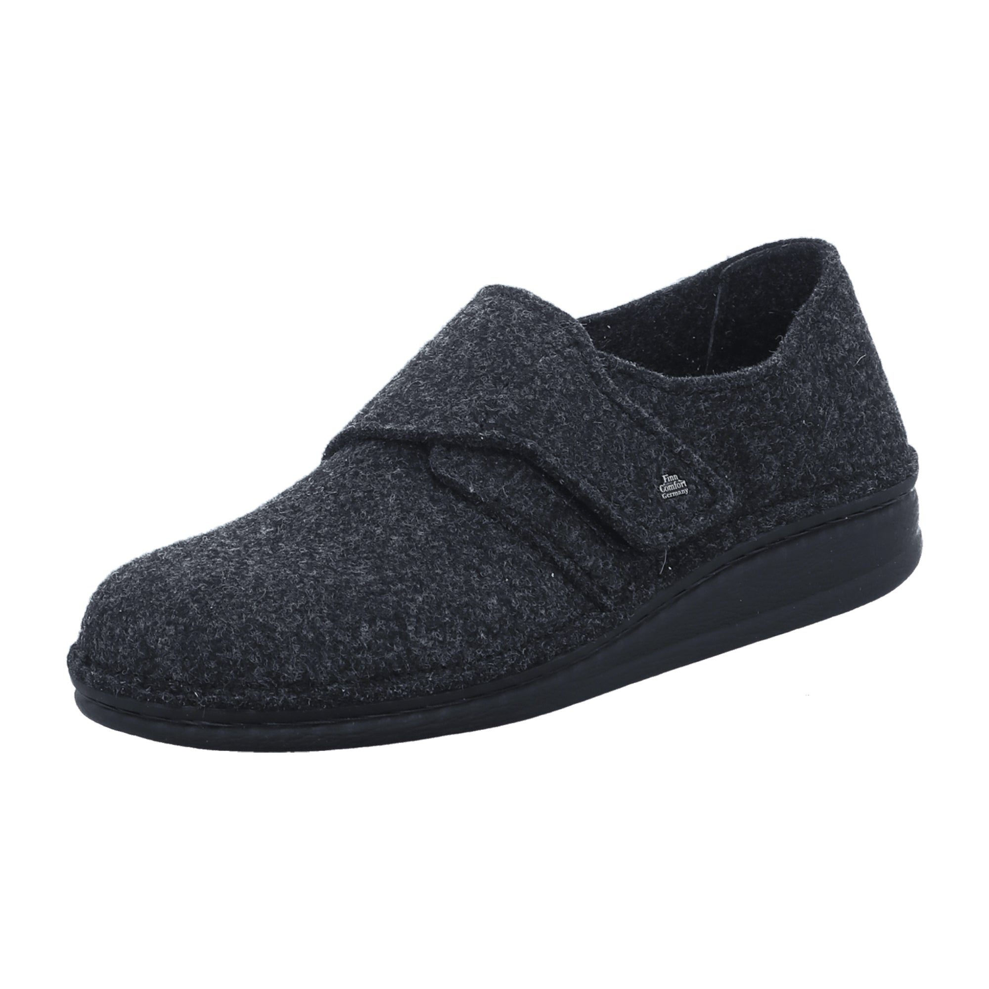 Finn Comfort Filzmoos Men's Comfort Slippers, Stylish Grey Wool