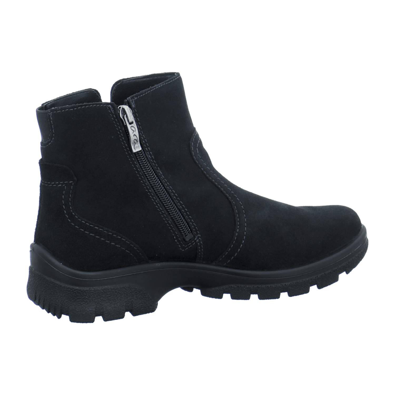 ARA 61 SAAS-FEE Women's Nubuck Leather Boots with Zipper and Gore-tex Lining in Black