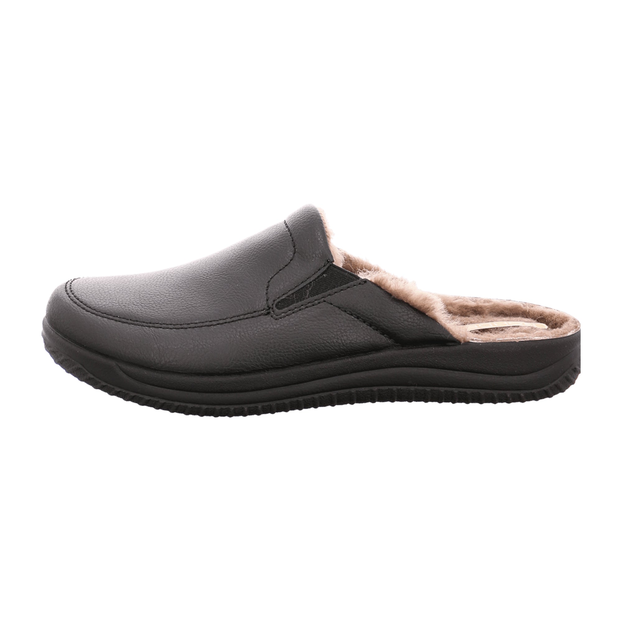 Rohde SOLTAU-H Men's Black Slip-On Shoes with Warm Lining and Flat Heel