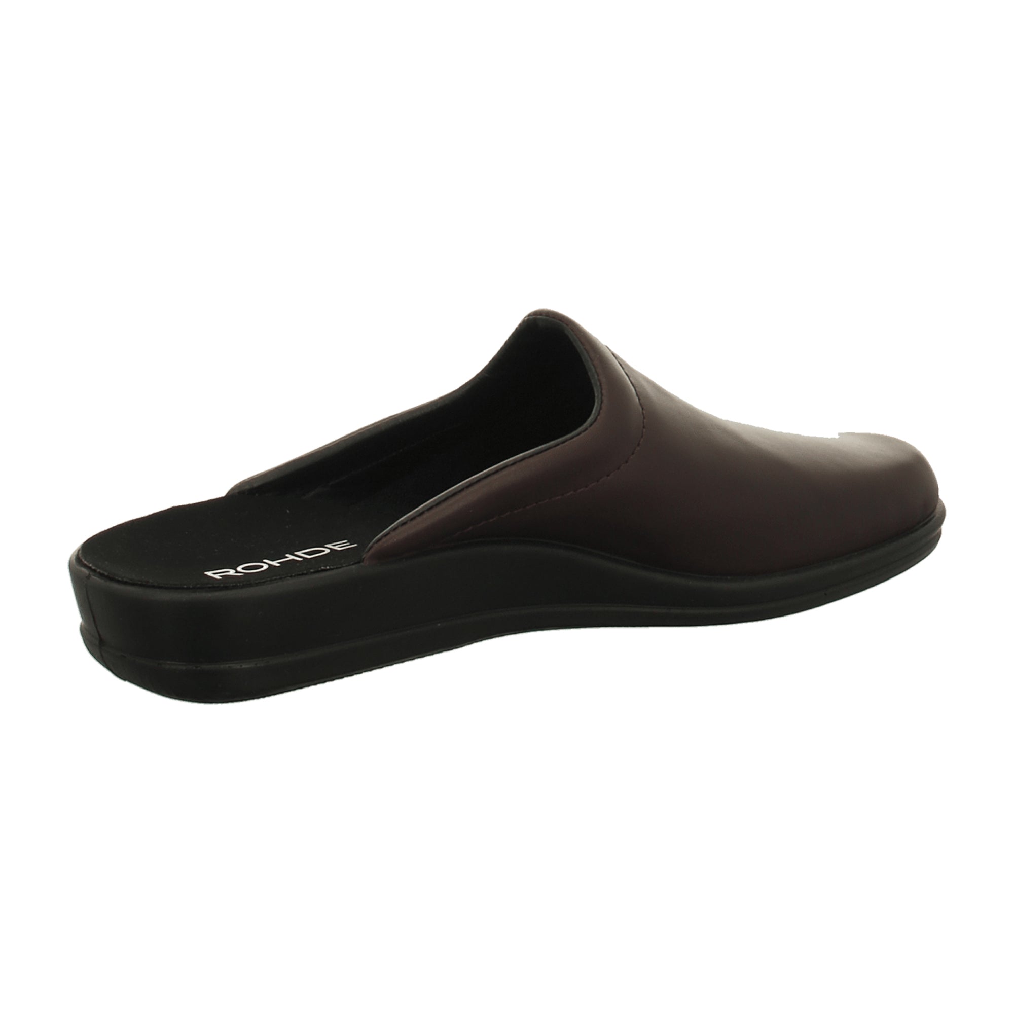 Rohde Men's Red Leather Slip-On Shoes with Wedge Heel