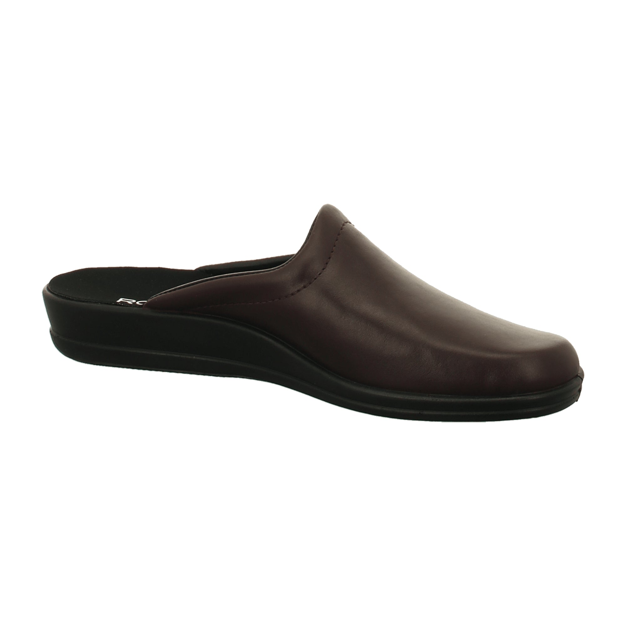 Rohde Men's Red Leather Slip-On Shoes with Wedge Heel