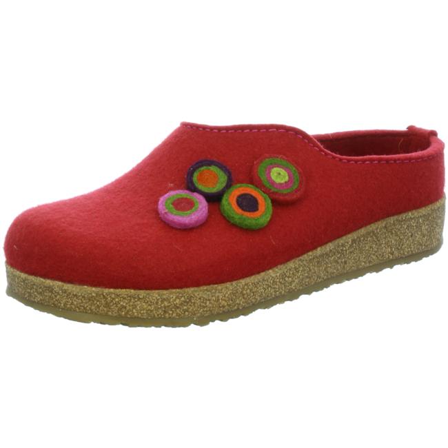 Haflinger Slippers red female Sandals Clogs - Bartel-Shop