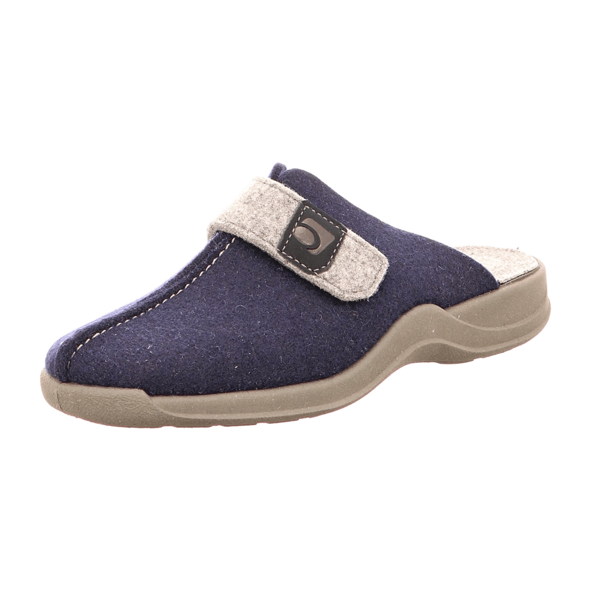 Rohde Women's Blue House Slippers with Velcro Closure for Fall Winter