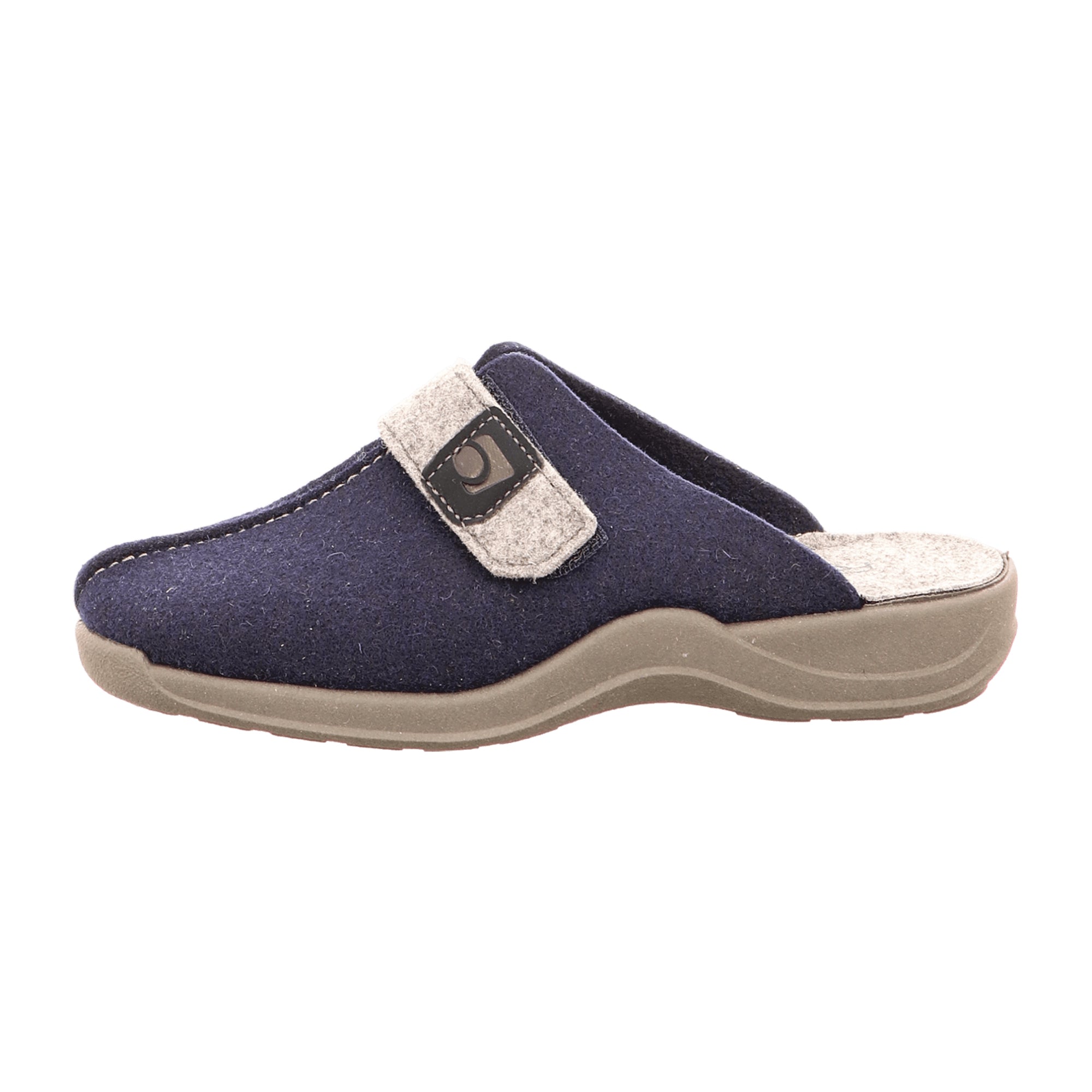 Rohde Women's Blue House Slippers with Velcro Closure for Fall Winter