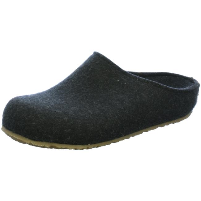 Haflinger Slippers gray male Sandals Clogs Felt - Bartel-Shop