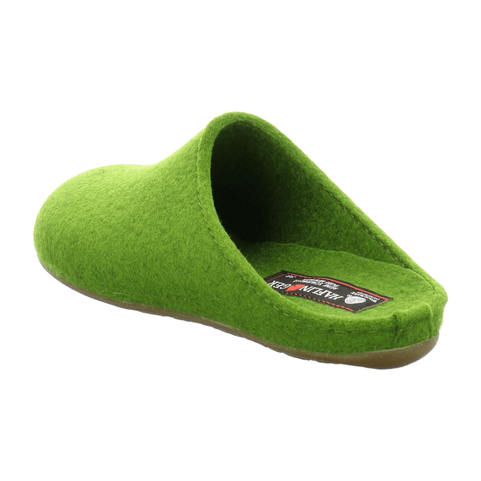 Haflinger 481024 Men's Comfortable Wool Slippers, Green