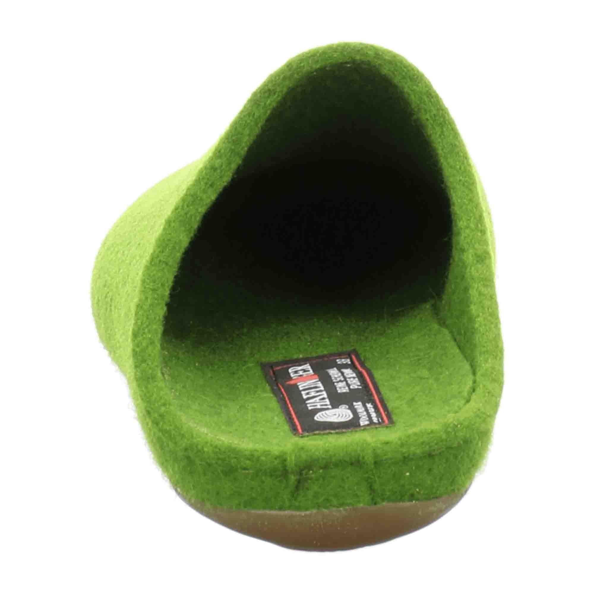 Haflinger 481024 Men's Comfortable Wool Slippers, Green