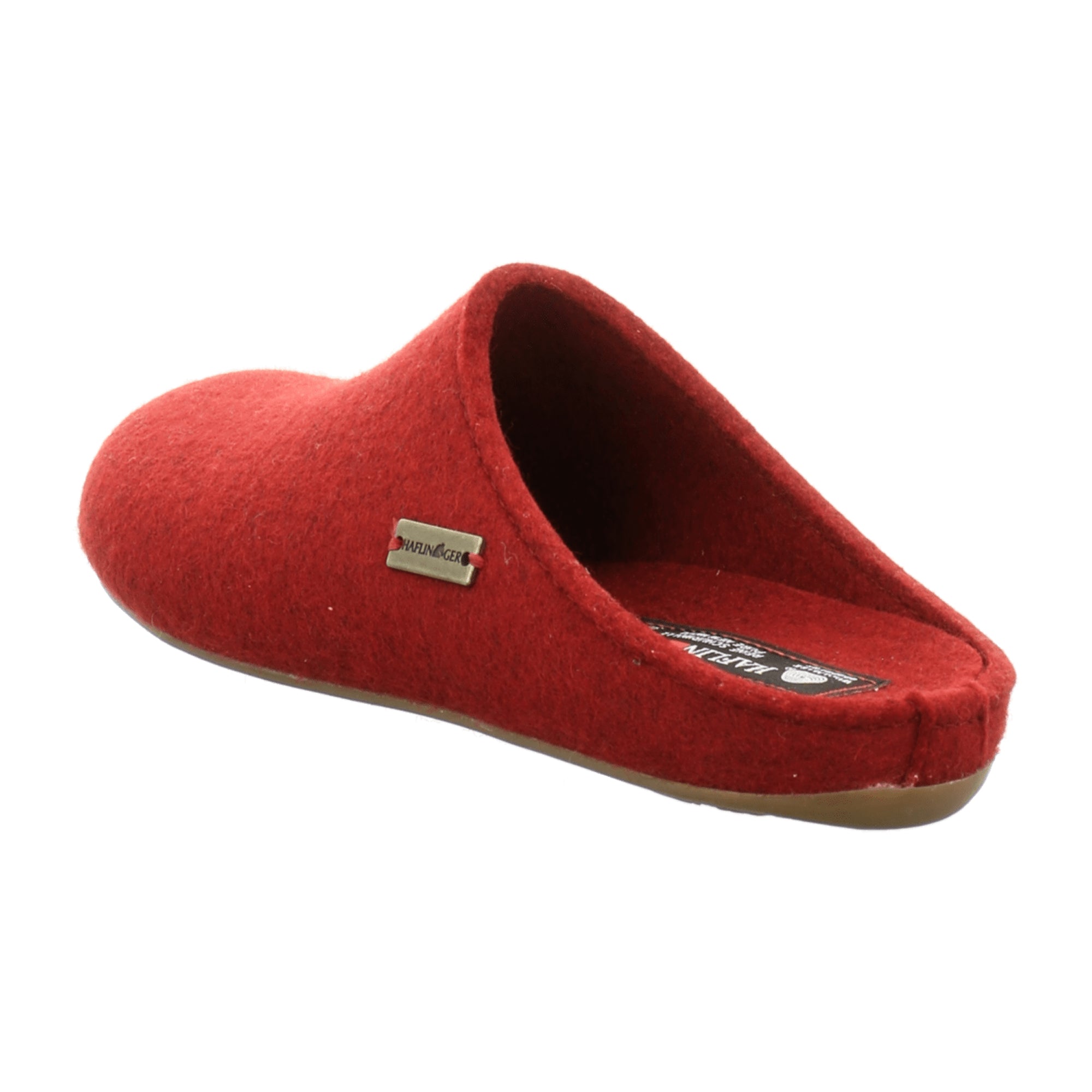 Haflinger Everest Fundus Men's Wool Slippers, Rubin Red