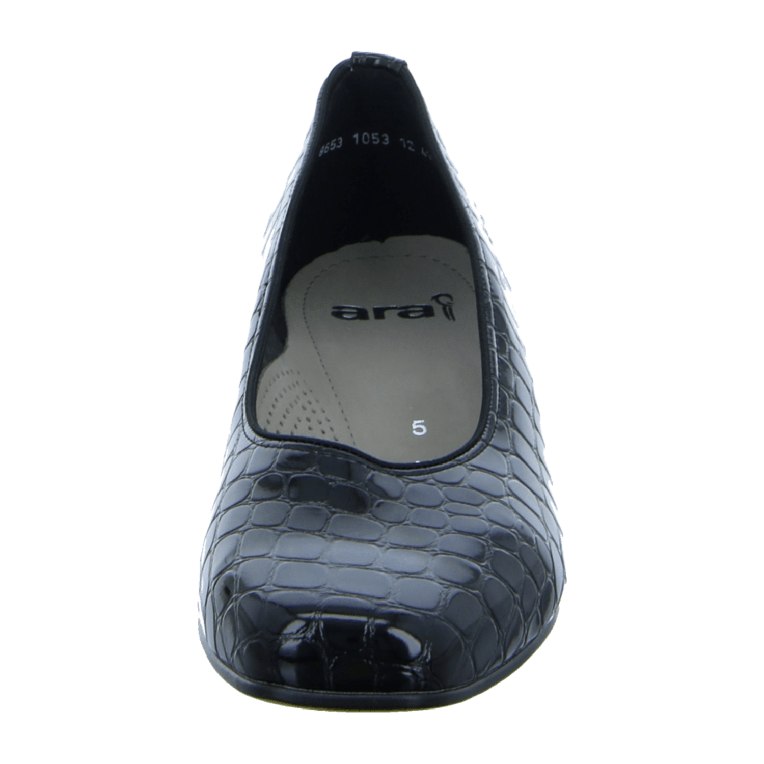 ARA Comfort Pumps GRAZ for Women in Black Patent Leather with Round Toe